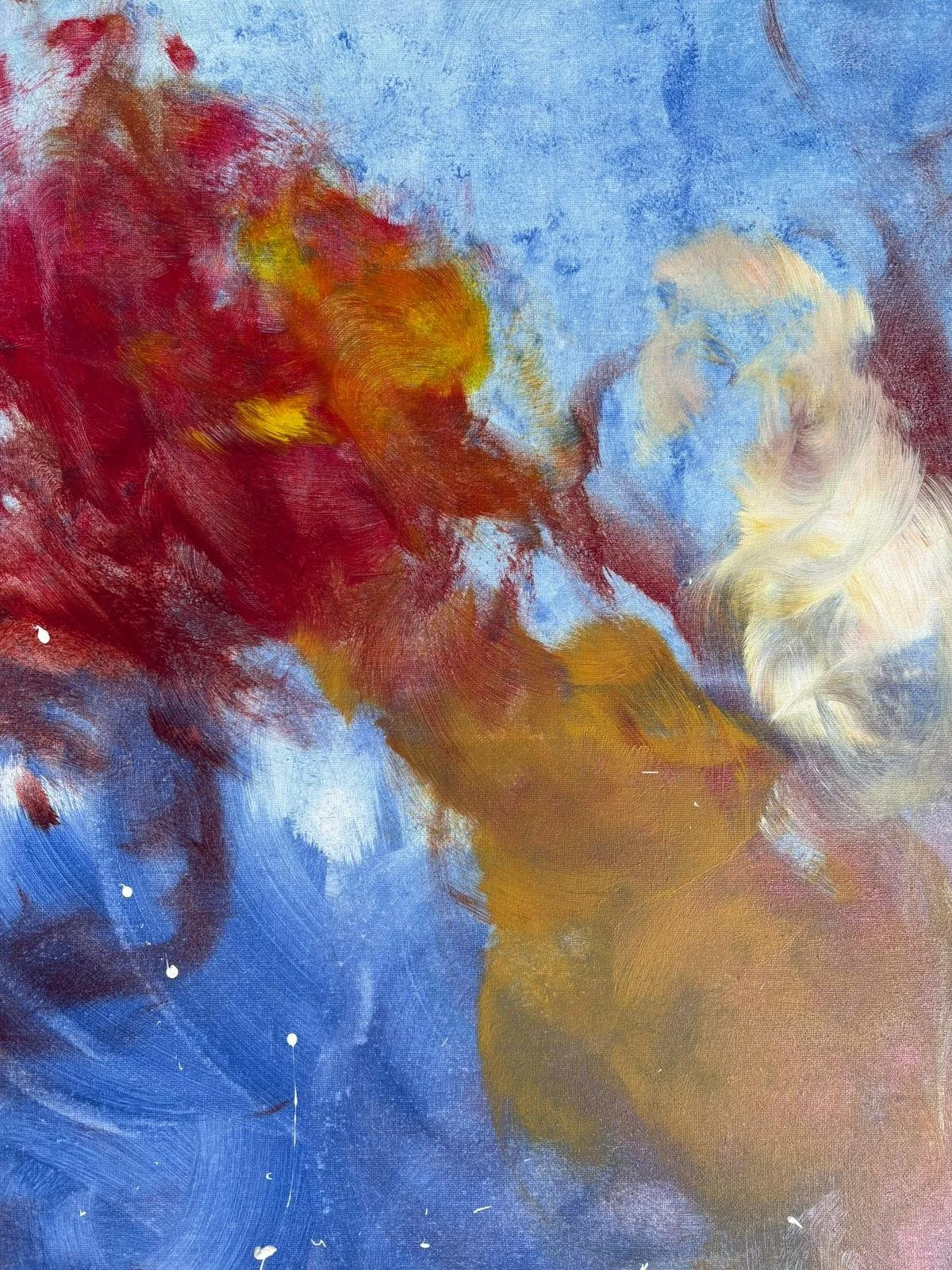 Naissance du mouvement – Nascita del movimento, acrilico su tela, 70 x 50 cm.
