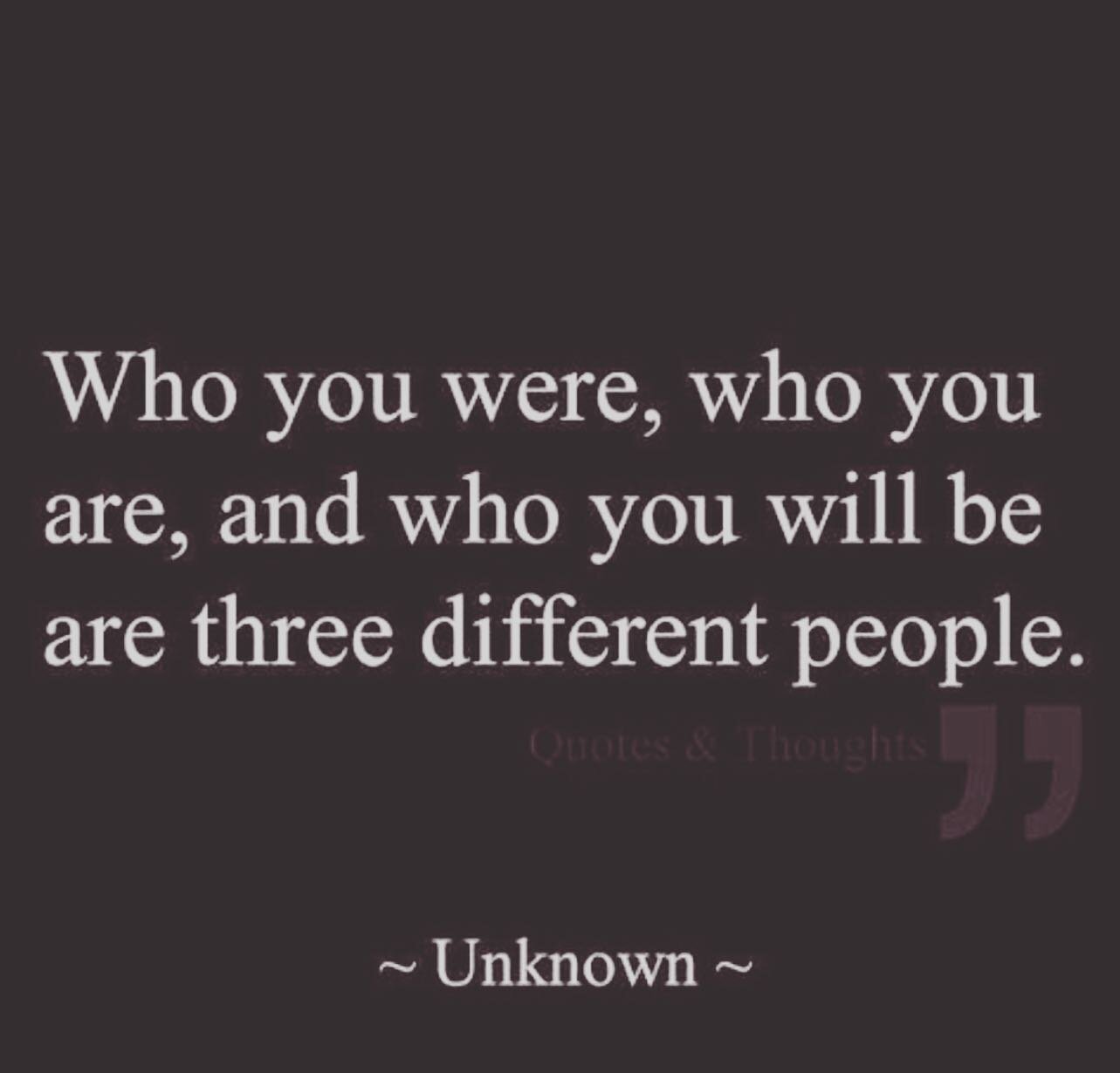 My friend @ahealthyrebel shared this and I had to share too. 

It&rsquo;s so so so true that who we were, who we are, and who we are becoming are three different people. 

Transformation is happening throughout our lives- if we notice or not. 🤍