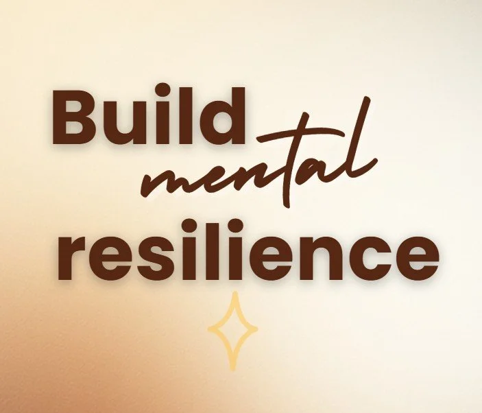 Build mental resilience graphic about overcoming negative thinking.