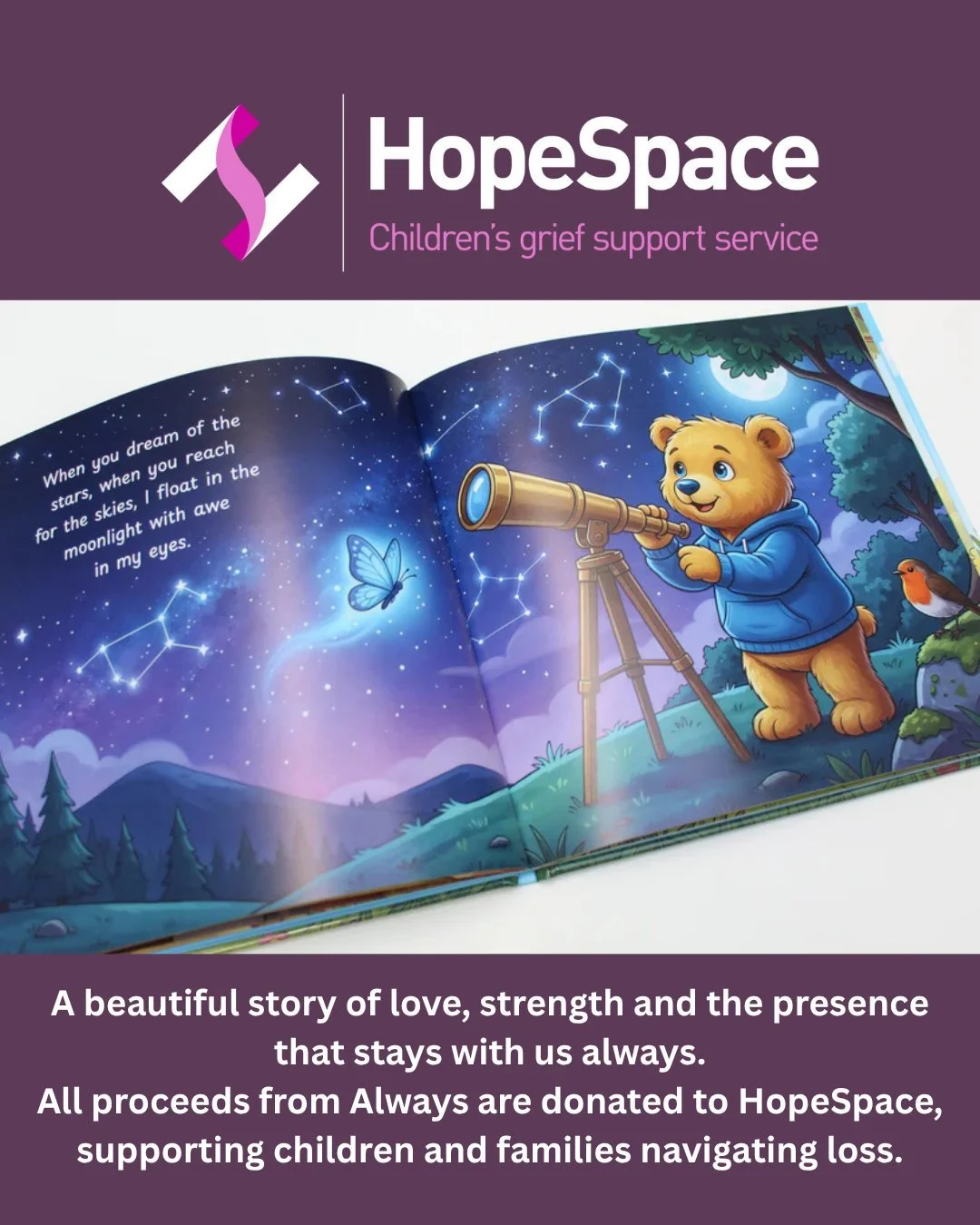 ✨ Always is more than a storybook, it is a heartfelt reminder that love never truly leaves us.

This beautiful book shares a message of love, strength and connection, helping children and families navigate grief in a gentle and meaningful way. 💜

Ev