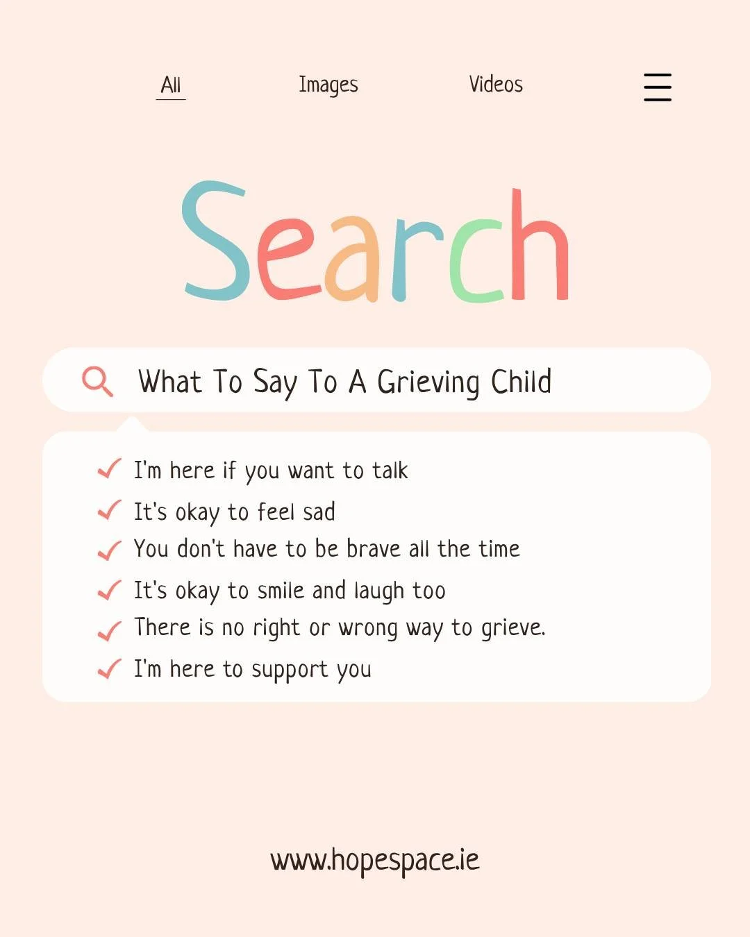 💜 When a child is grieving, it&rsquo;s not about having all the answers. Often, the most meaningful thing we can offer is a safe space to listen, acknowledge their feelings, and let them know they are not alone.

Simple, supportive words can make a 