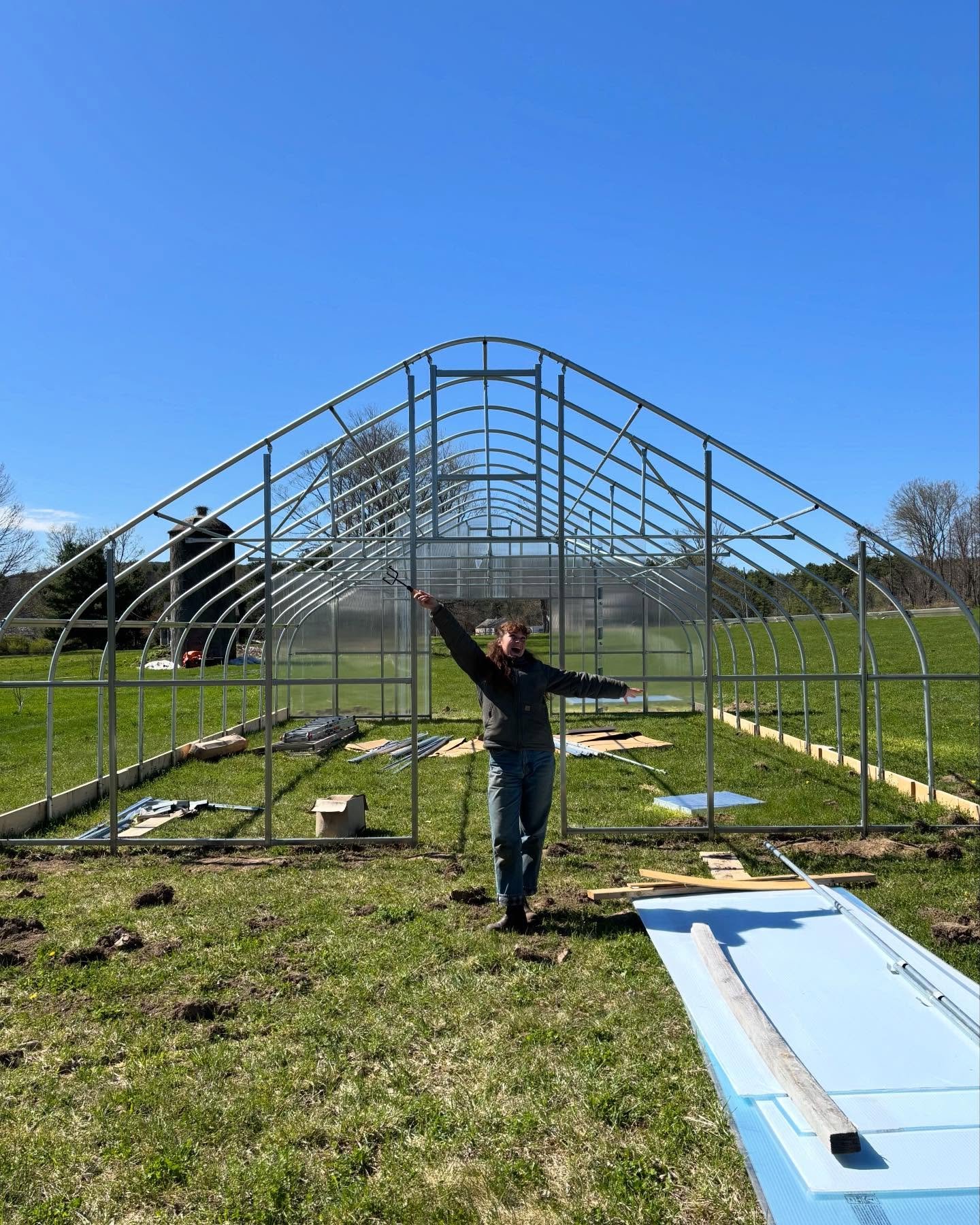 Super excited to welcome Zoe as our Flower Lead! Zoe has helped out with lambing for three years and now is with us full time helping everywhere while providing notable leadership in the flower field. She arrives with a degree in fiber arts and educa