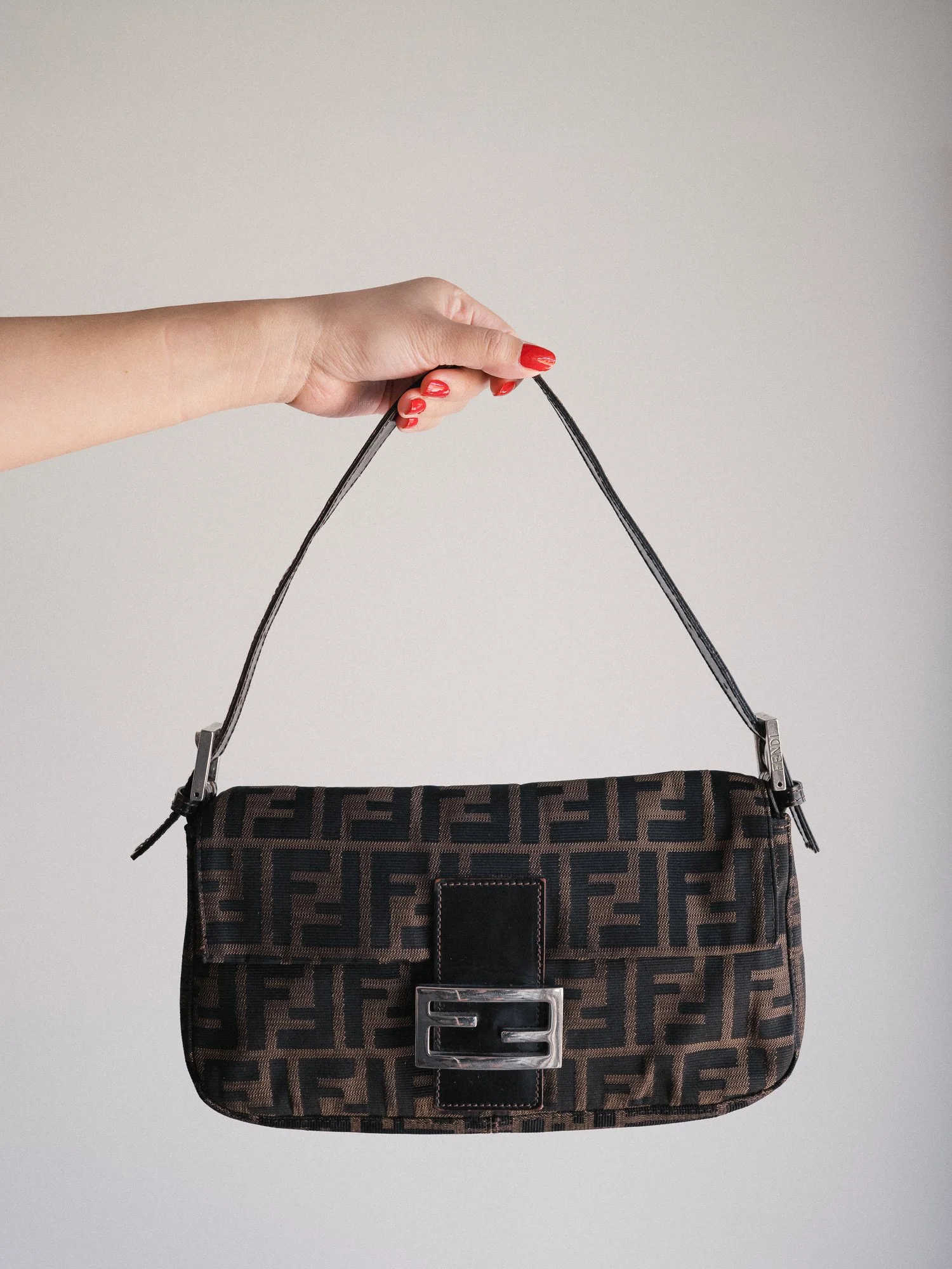 Fendi Vintage Zucca Canvas Baguette – Brown FF Monogram