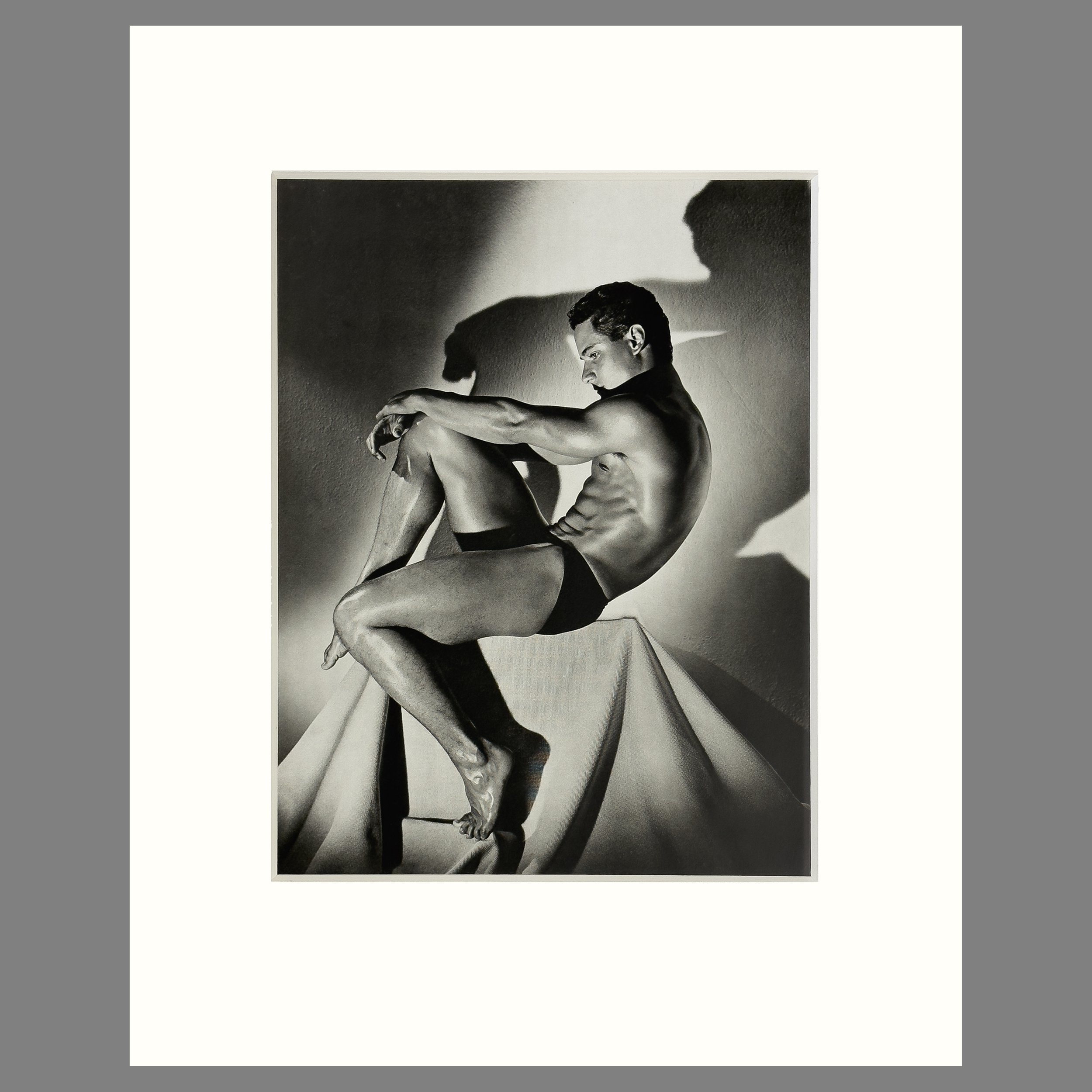 Herb Ritts - Greg Louganis, Hollywood, 1985 - 8 ply Conservation Matted Photogravure Print, 16 x 20