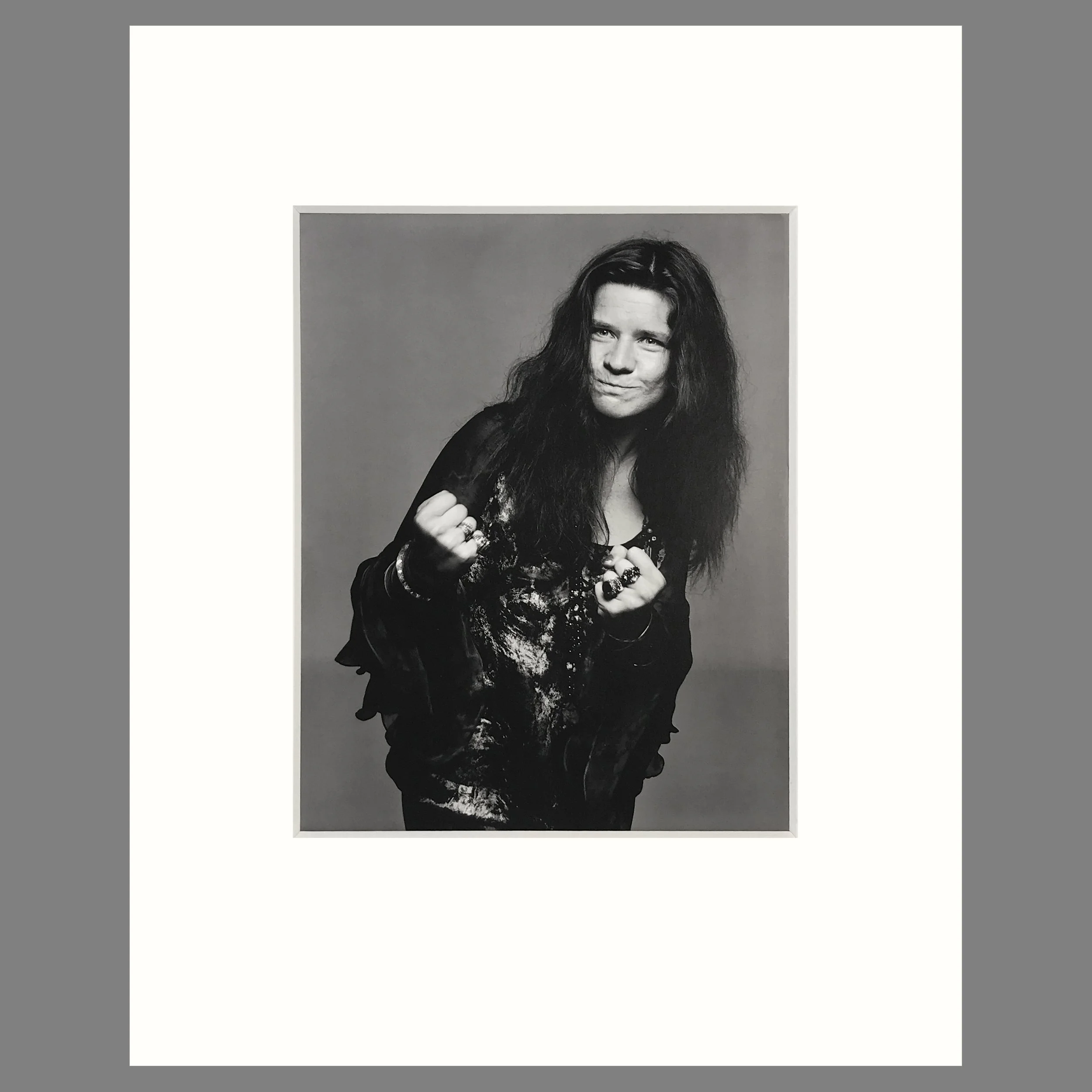 Janis Joplin - Richard Avedon Photograph - Matted Print 16 x 20 Inches