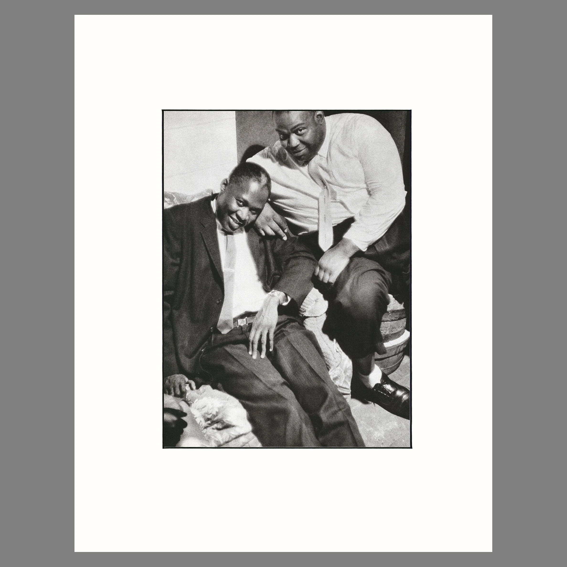 Memphis Slim and Friend, Chicago 1960 - William Claxton Photograph - 14 x 18 Matted Print