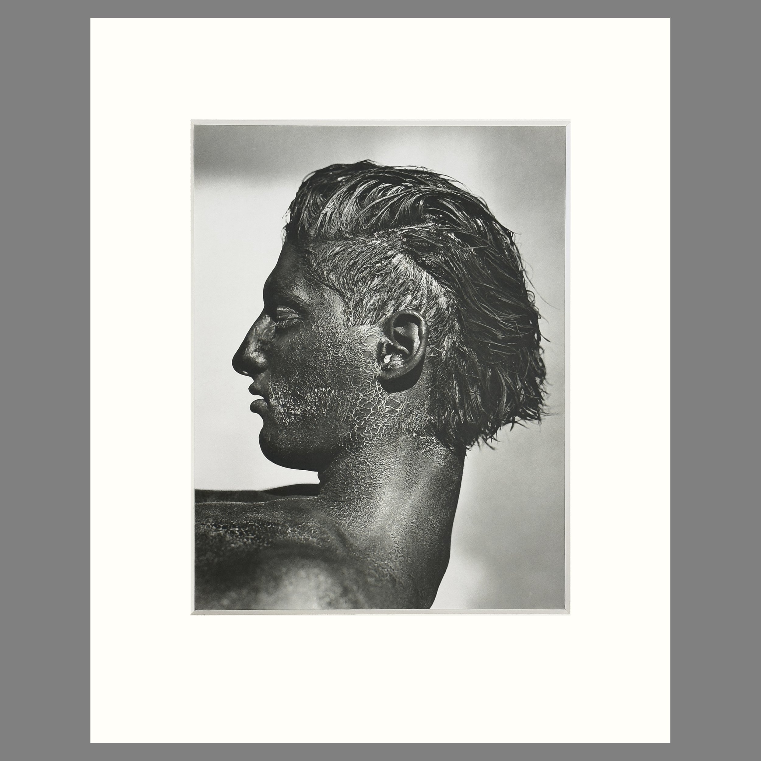 Herb Ritts - Tony with Blackface (profile), Los Angeles, 1986 - 8 Ply Conservation Matted Photogravure Print, 16 x 20