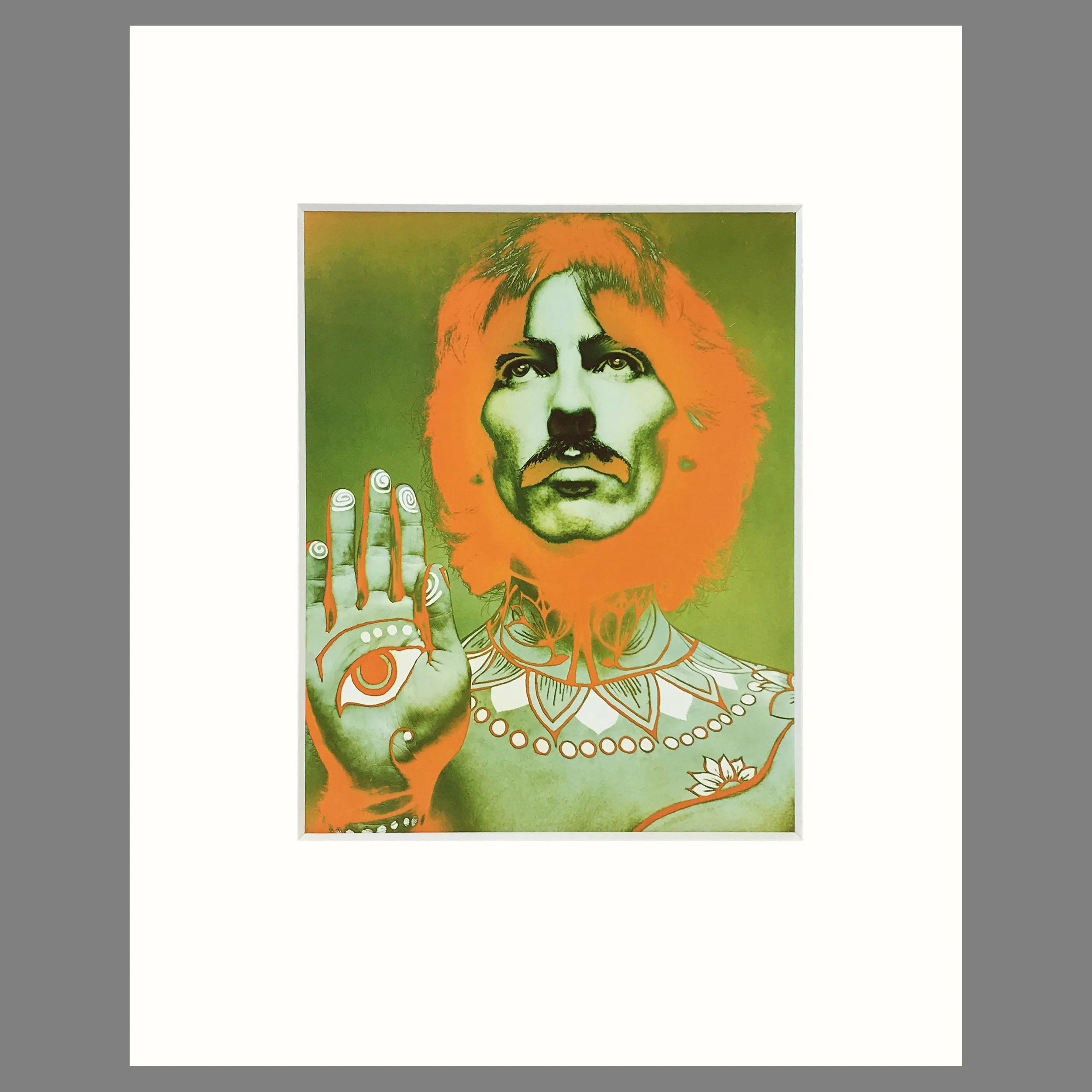 George Harrison, The Beatles, London, Richard Avedon Photograph, Matted Print 16 x 20 Inches