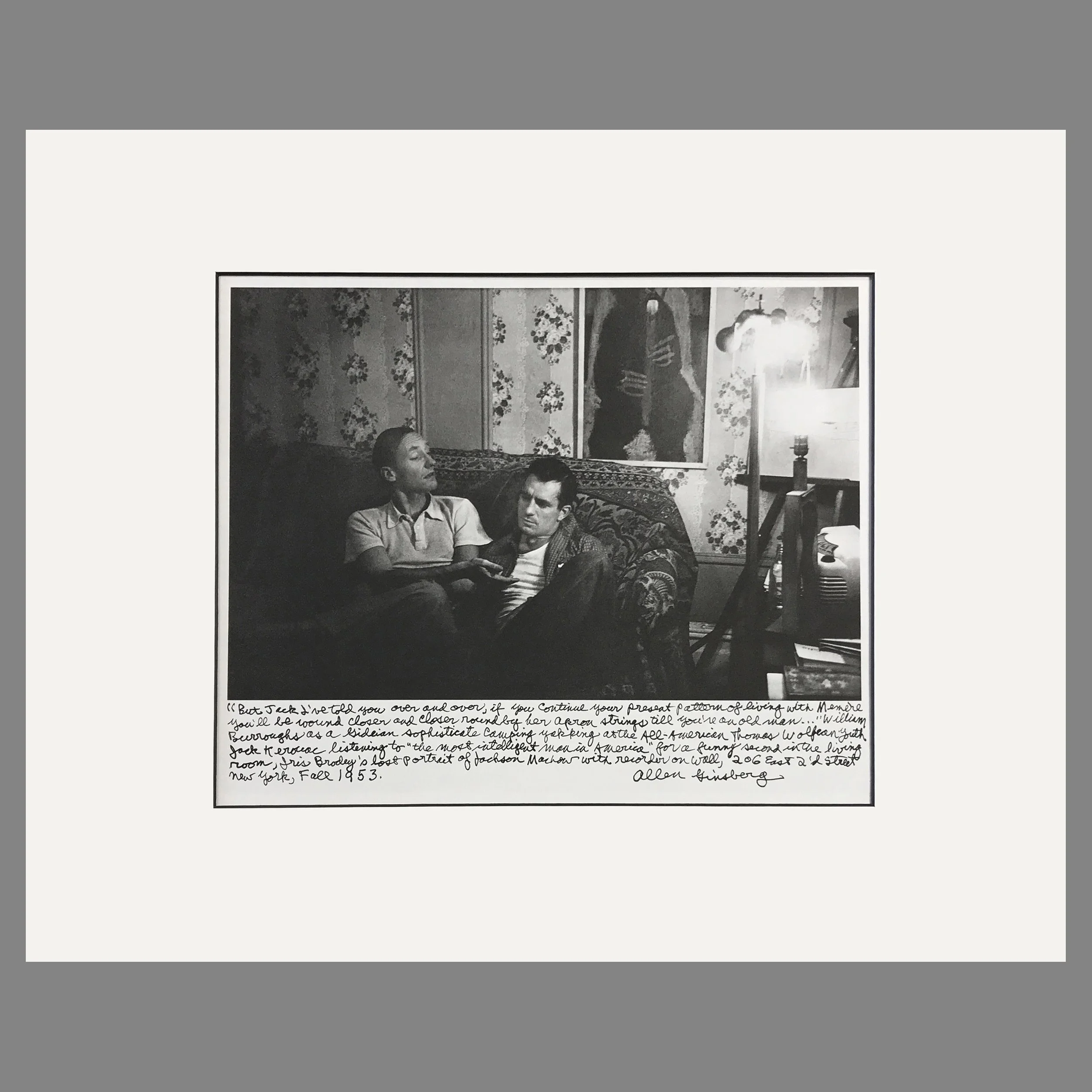 William Burroughs, "But Jack...." Jack Kerouac, New York, 1953 - Allen Ginsberg Photograph - 16 x 20 Inches
