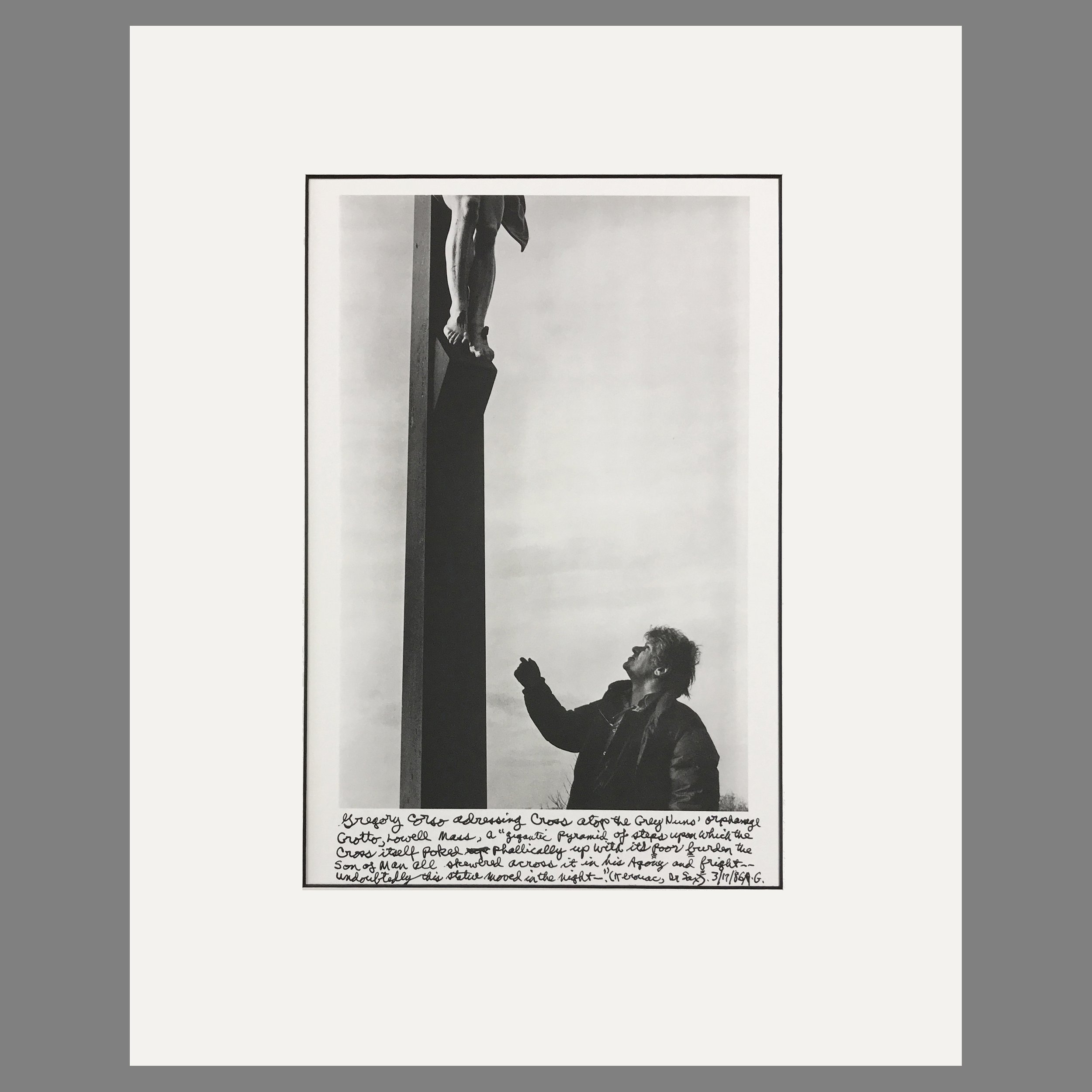 Gregory Corso, Grey Nun's Orphanage, Lowell, Mass 1986 - Allen Ginsberg Photograph - Matted Print 16 x 20