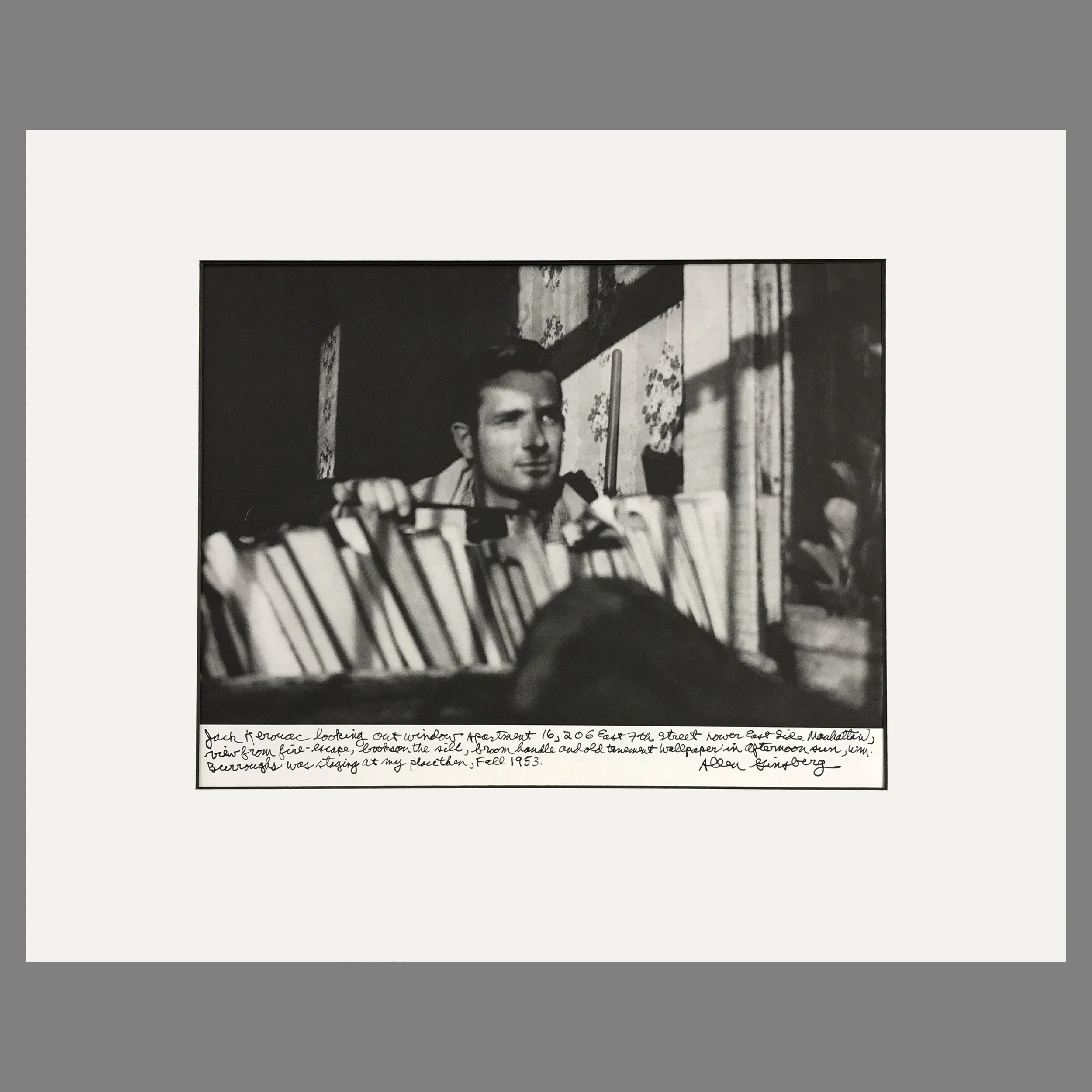 Jack Kerouac, Lower East Side, Manhattan 1953 - Allen Ginsberg Photograph - Matted Print 16 x 20