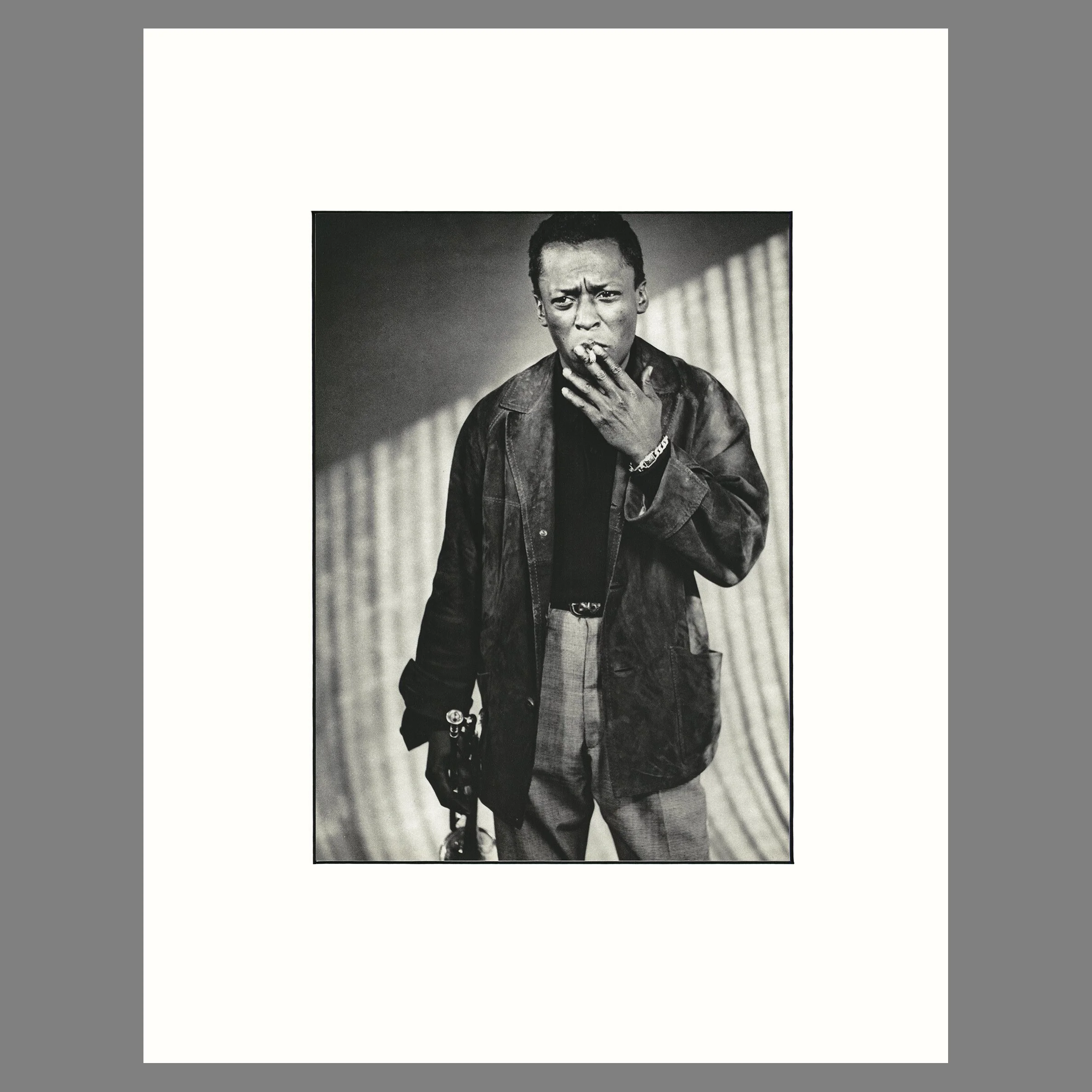 Miles Davis, Los Angeles 1956 - William Claxton Photograph - 14 x 18 Matted Print