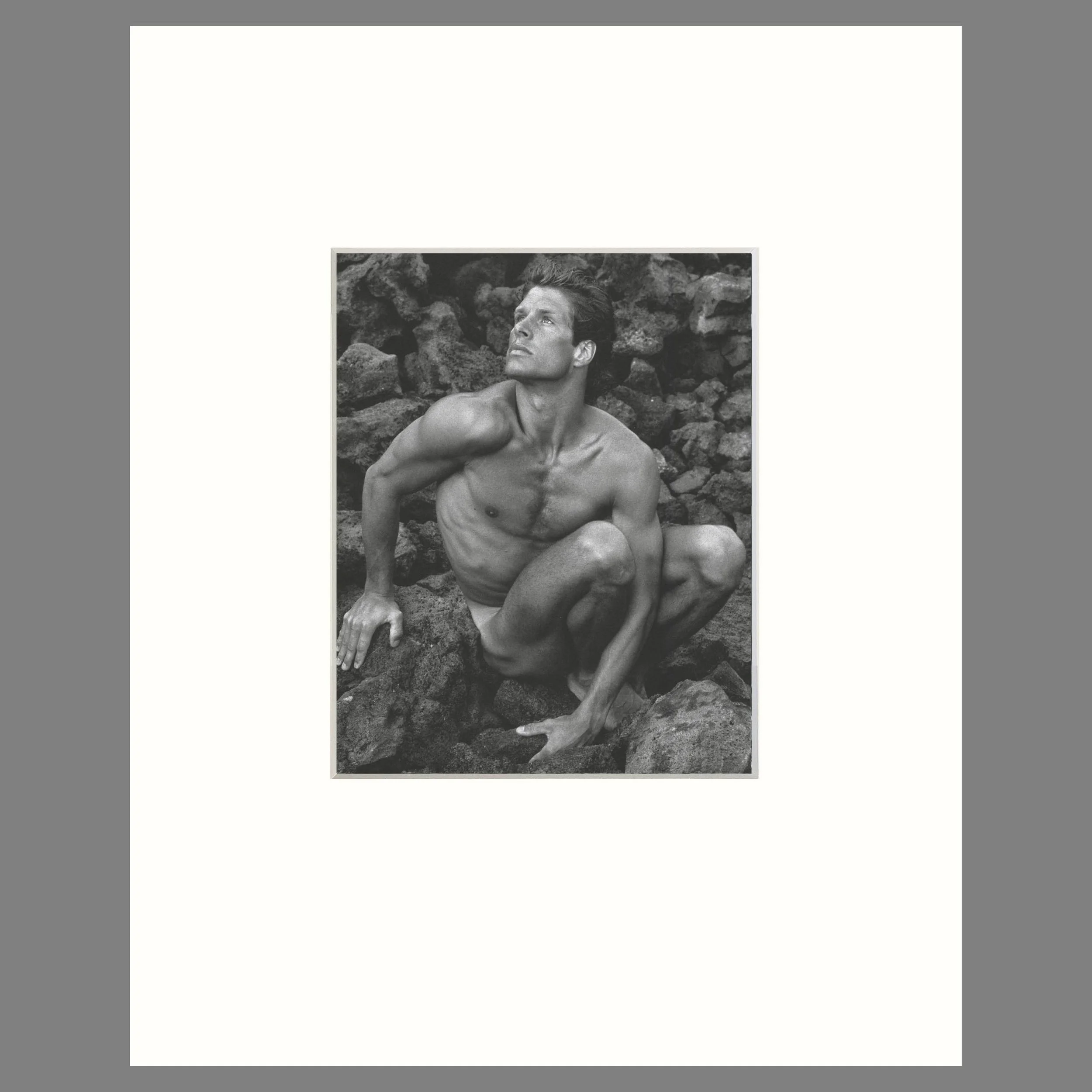 Bruce Weber - Jeff Aquilon, Kona, Hawaii 1982 - 16 x 20 Matted Print