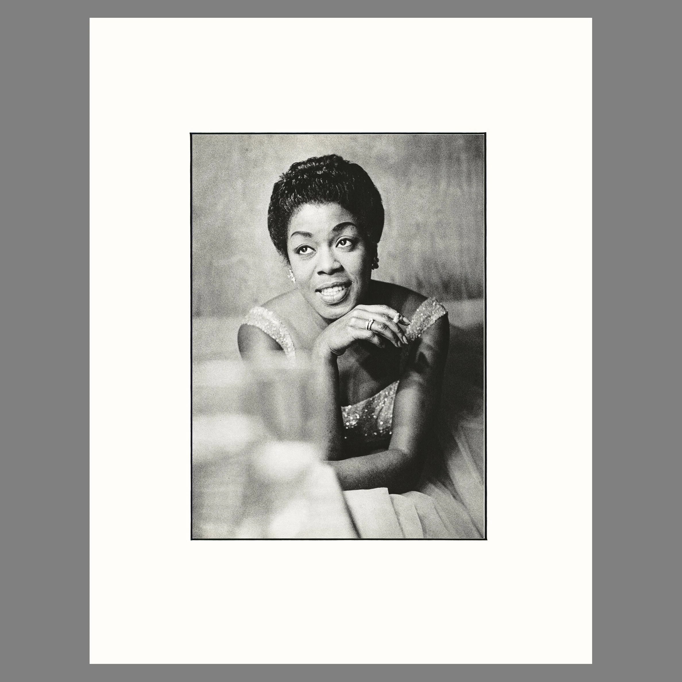 Sarah Vaughan, New York City 1960 - William Claxton Photograph - 14 x 18 Matted Print
