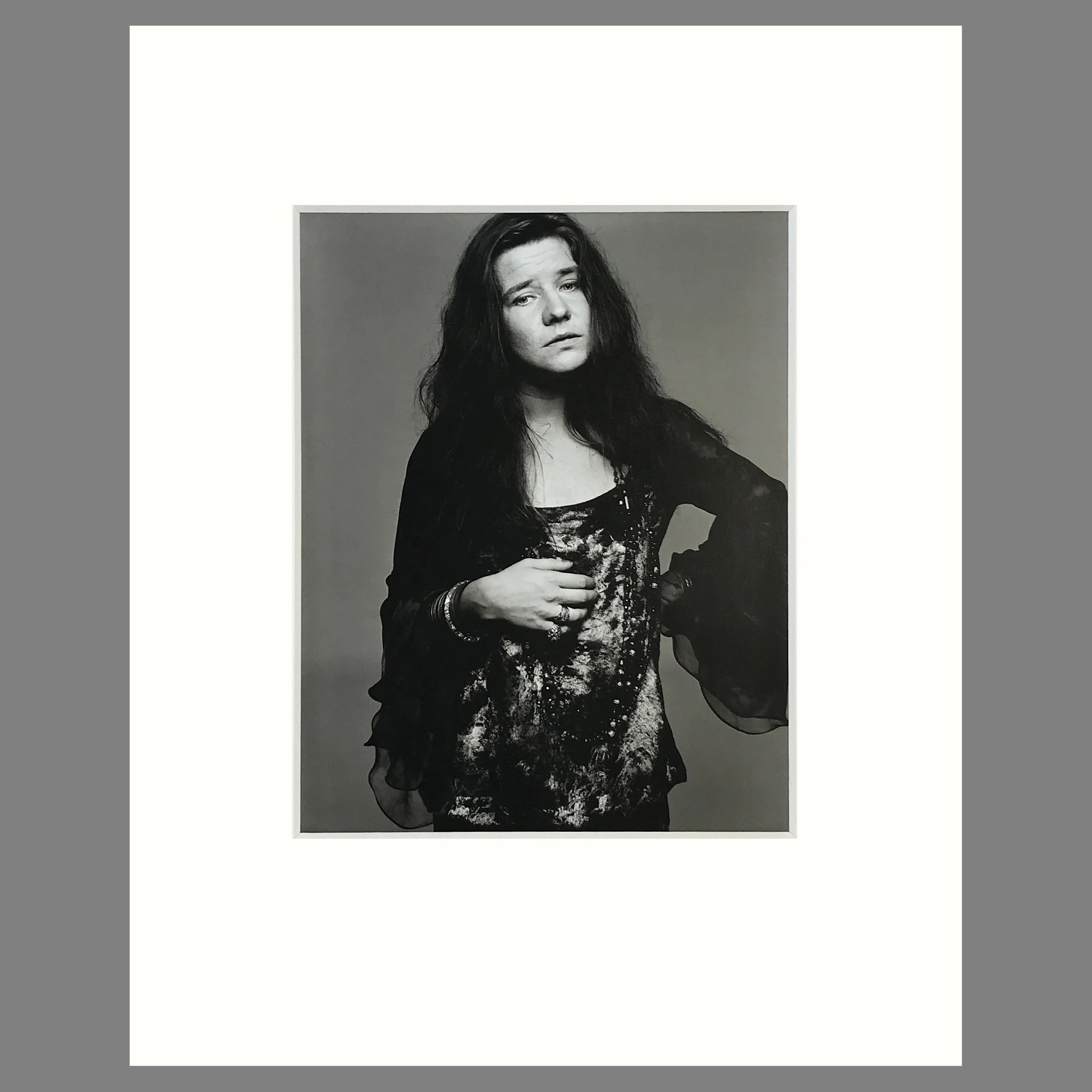 Janis Joplin - Richard Avedon Photograph - Matted Print 16 x 20 Inches