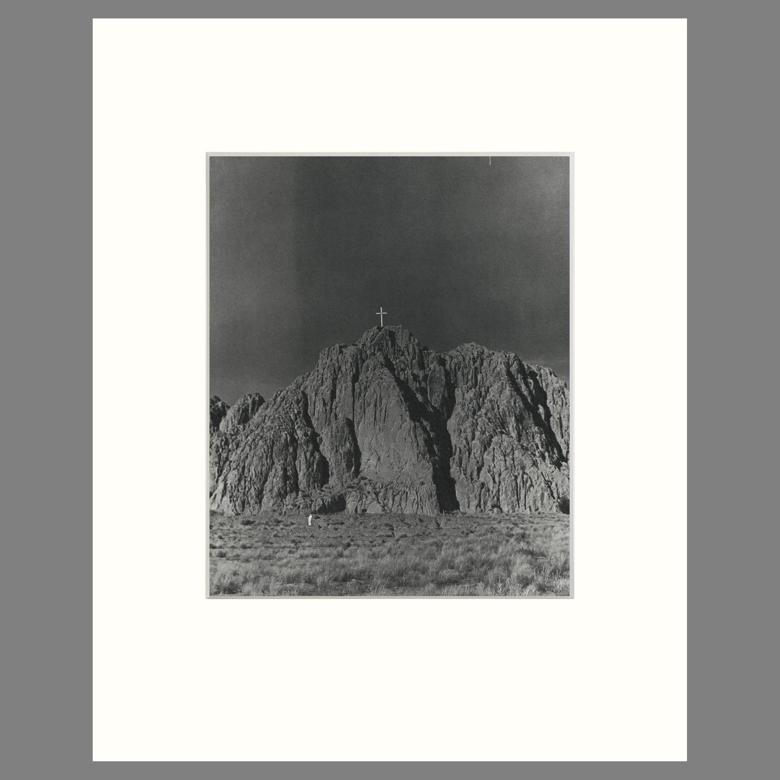Cross From The Highway, near Nambe, New Mexico, 1963 - Todd Webb Photograph - 16 x 20 Matted Print