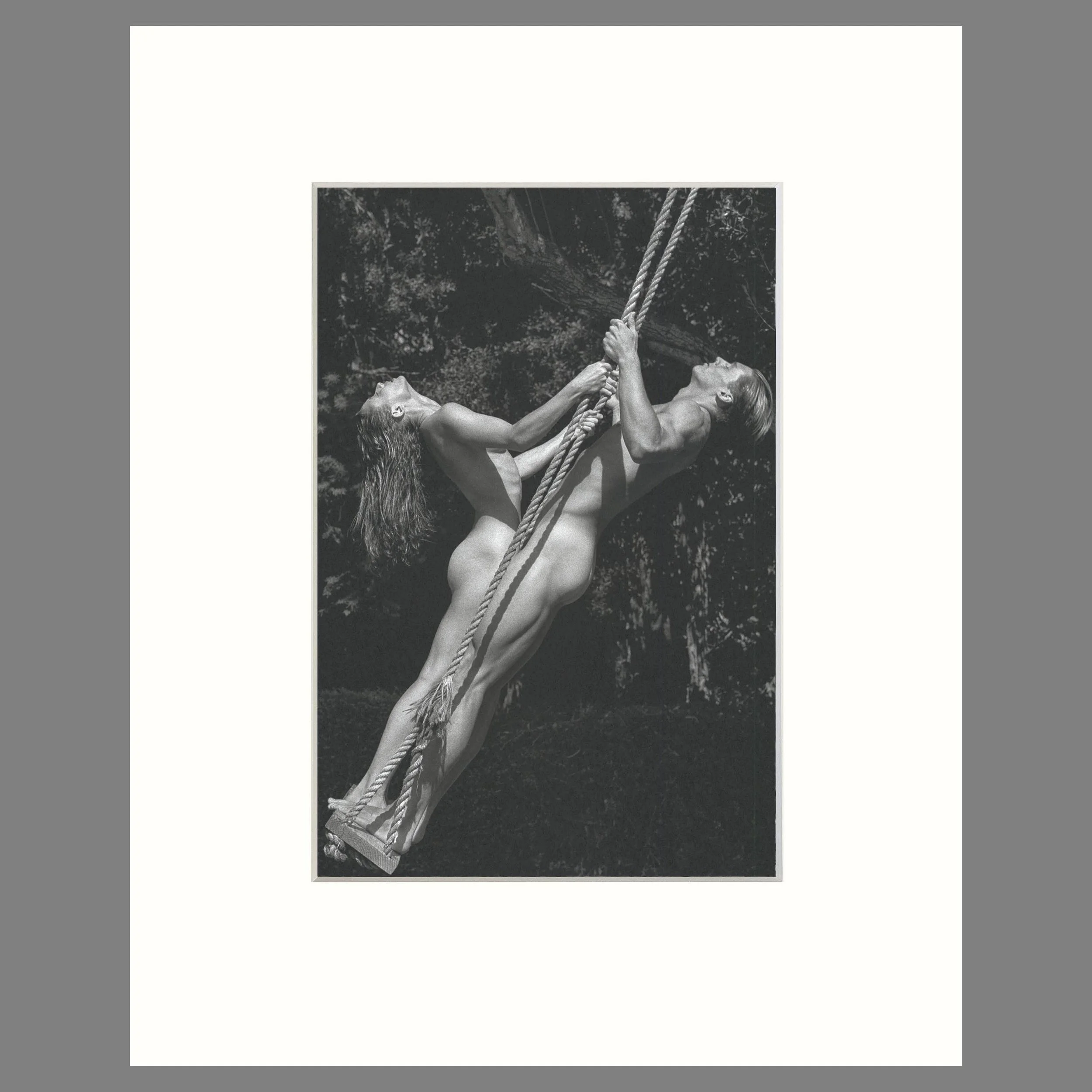 Bruce Weber - Rope Swing, Nathalie Gabrielli and Ric Arango - 16 x 20 Matted Print