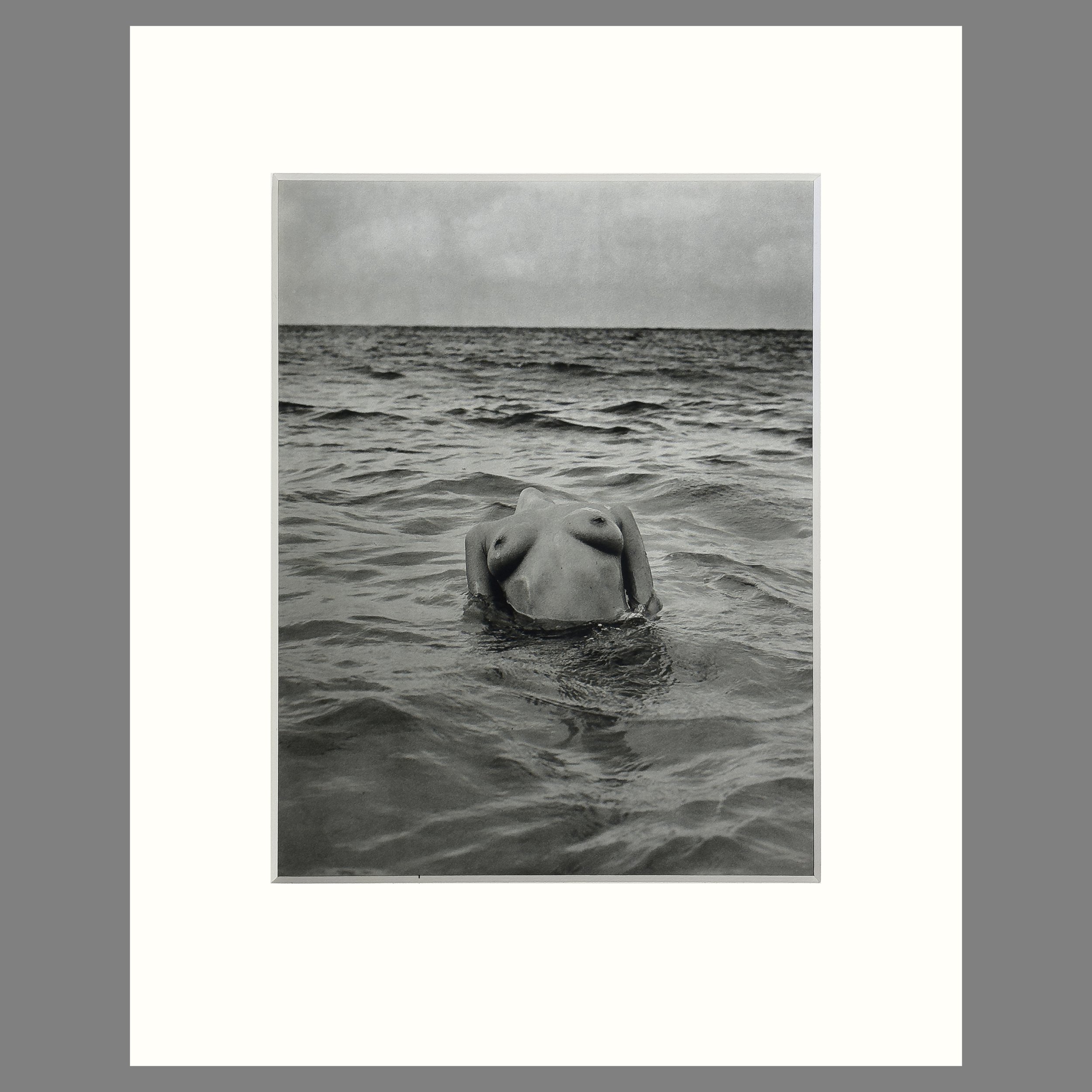 Herb Ritts - Floating Torso, St. Marthelemy, 1987 - 8 Ply Conservation Matted Photogravure Print, 16 x 20