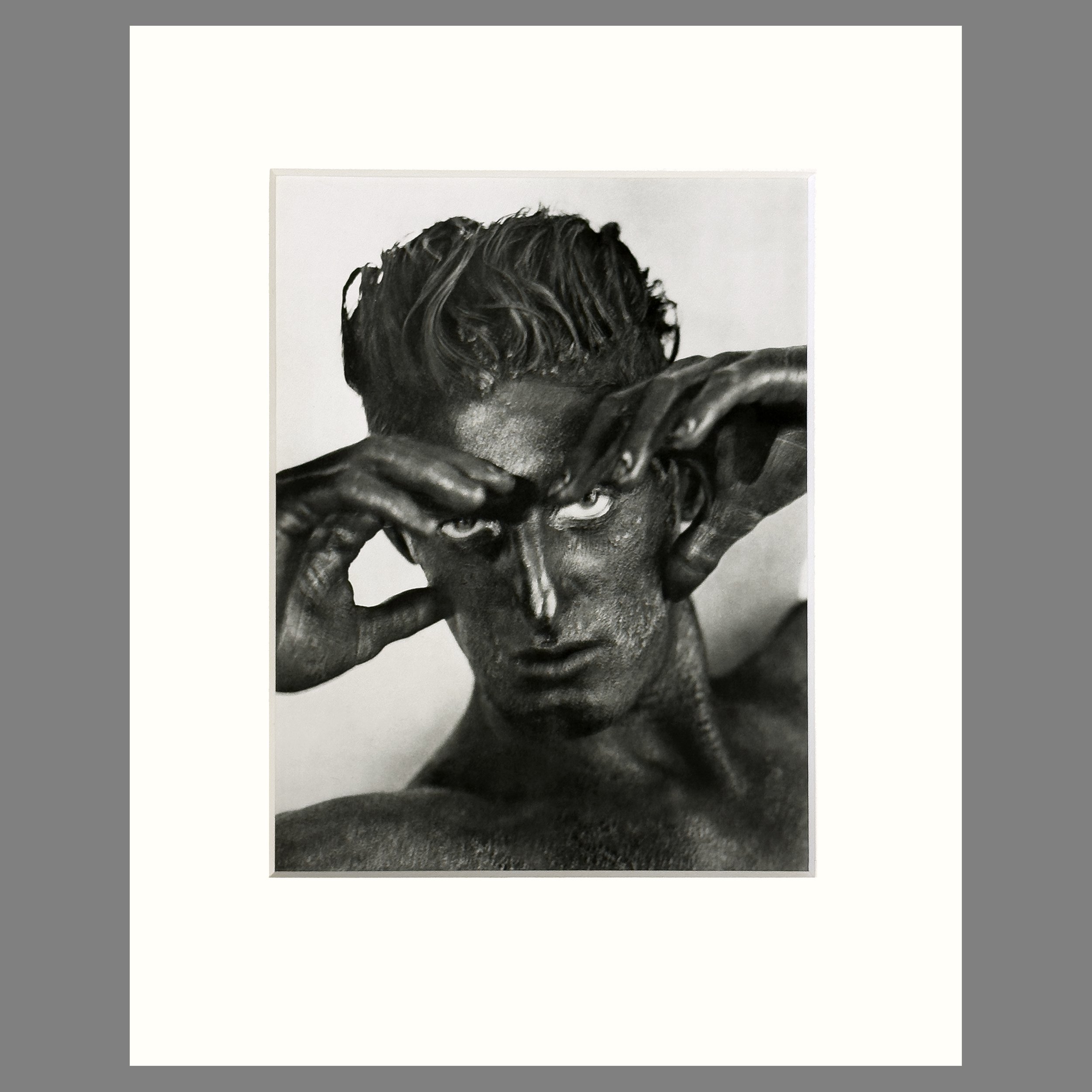 Herb Ritts - Tony With Blackface, Los Angeles, 1986 - 8 Ply Conservation Matted Photogravure Print, 16 x 20