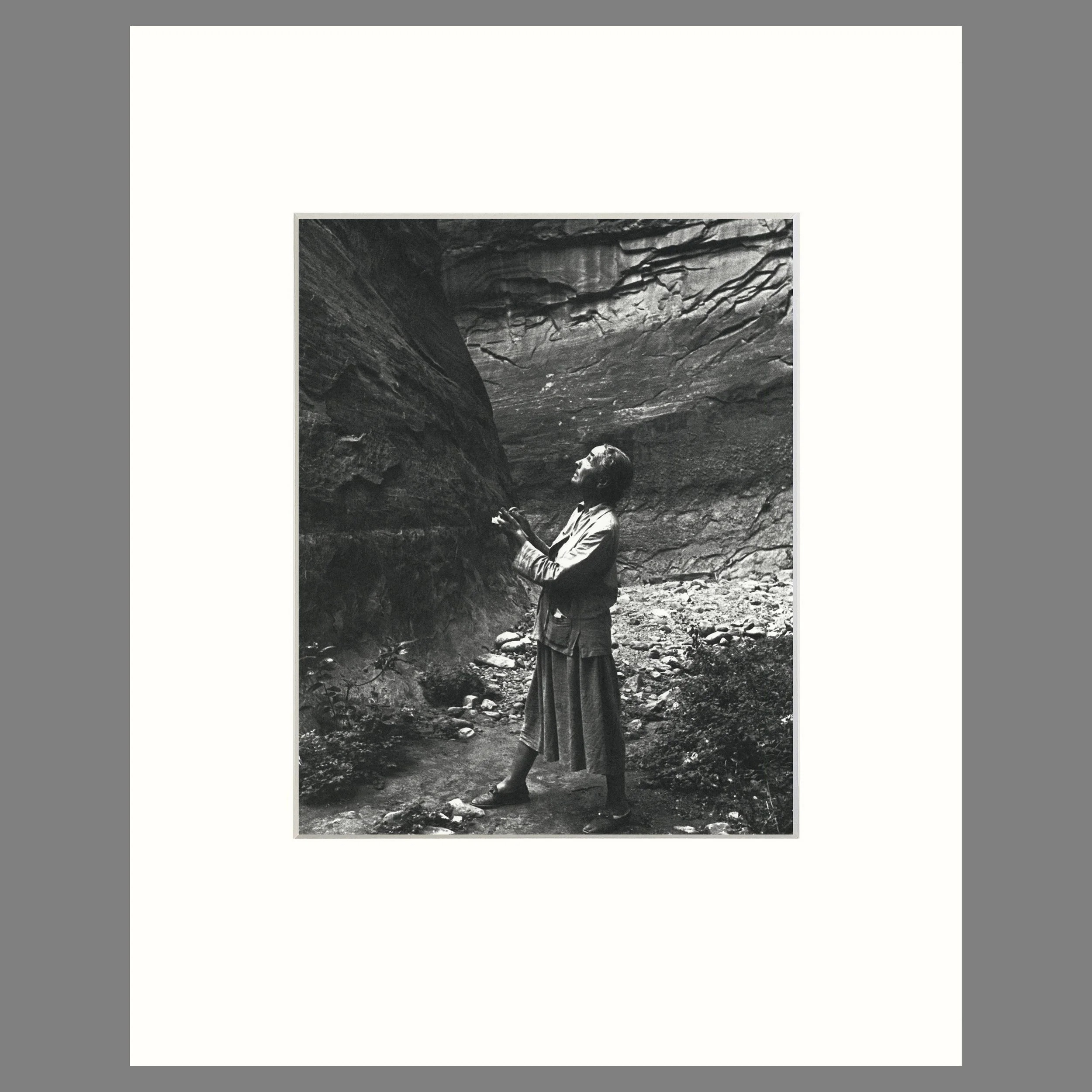 Georgia O'Keeffe - Sketching, 1961 - Todd Webb Photograph - 16 x 20 Matted Print