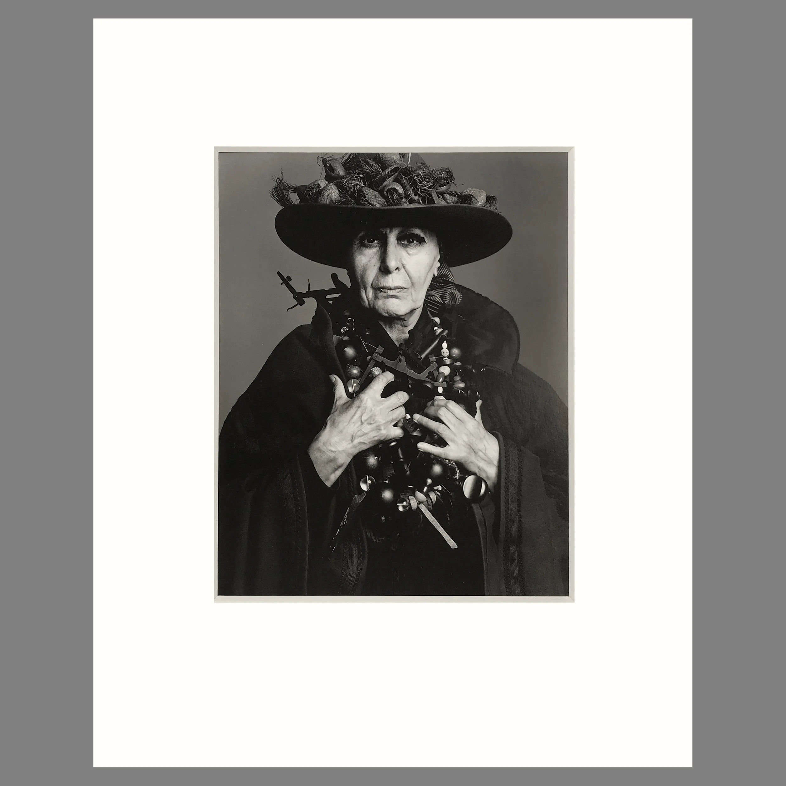 Louise Nevelson - Richard Avedon Photograph - Matted Print 16 x 20 Inches