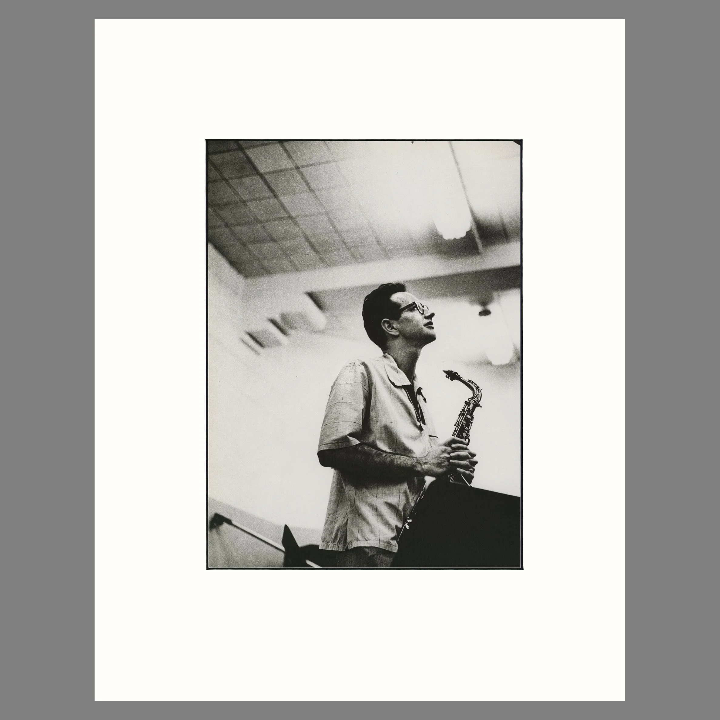 Paul Desmond, William Claxton Photograph, Matted Print 14 x 18 Inches