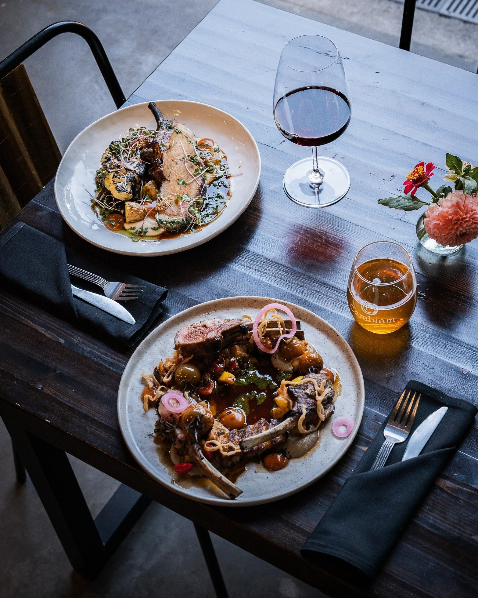 Come taste October on the plate.

At Cambium, our menu changes with the seasons. Each plate highlights local ingredients at their very best. Paired with one of our ciders, or a glass of wine, it&rsquo;s a delicious way to eat in tune with the season.