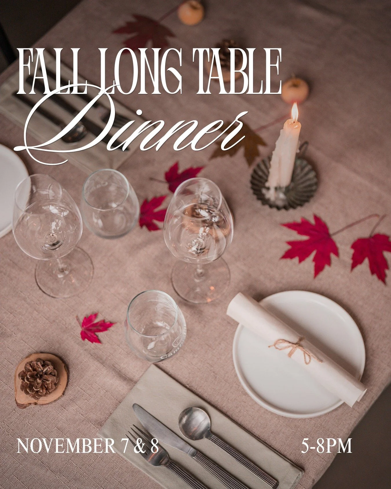 Announcing... Our Fall Long Table dinner 🍂

Are you ready for an unforgettable night? With 8 Chef Curated Courses, pairings of BC wines and our ciders, and a cosy and rustic atmosphere at Cambium, this night promises to be nothing short of magical. 