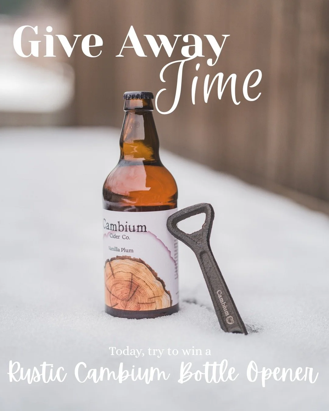 GIVEAWAY time! 5/10

After you Magnetic Cambium Opener, try to win the must-have to keep in your bag to enjoy a cider anywhere: the Rustic Cambium Opener!
To participate:

- Follow our account
- Like this post
- Tag a friend you&rsquo;d enjoy a cider