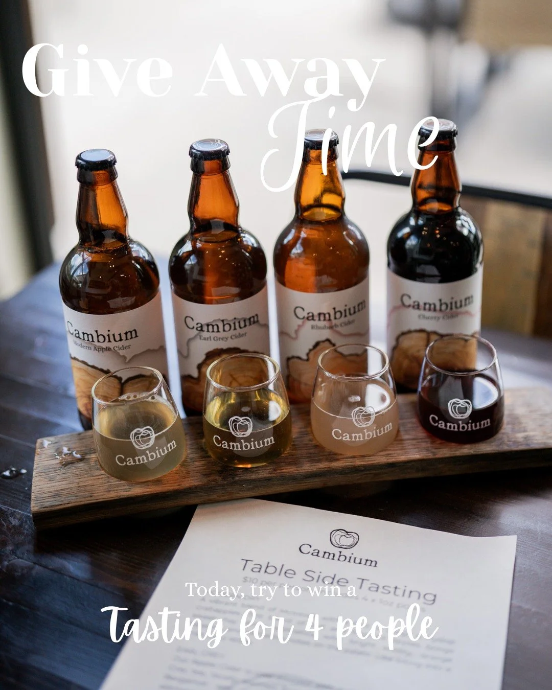 GIVEAWAY time! 6/10

To discover the secrets of Cambium and enjoy a special moment, we&rsquo;re giving you the chance to win a tasting experience for four people. 
To participate:

- Follow our account
- Like this post
- Tag a friend you&rsquo;d enjo