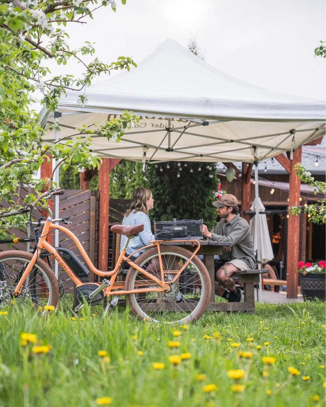 We have the perfect spot to take a break is in the orchard 🚲

Park your bike, grab a cider and come enjoy the orchard before summer heat kicks in. This weekend, the weather is perfect to visit a nearby hiking or biking trail.  May we suggest...
- BX