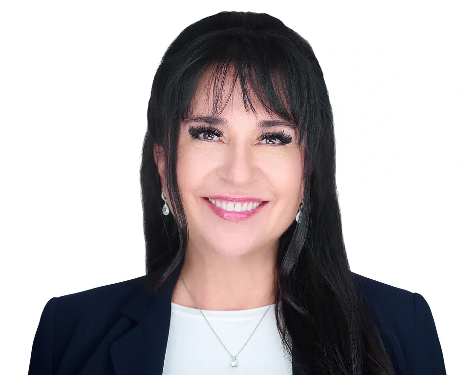 Professional headshot of a woman in a black blazer by Pandorica Headshot Studio Las Vegas