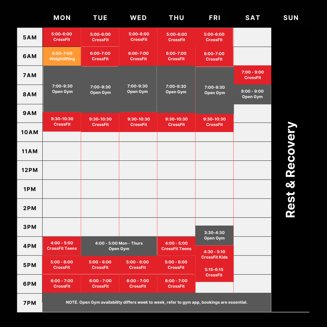 Class Times — CROSSFIT BRENDALE