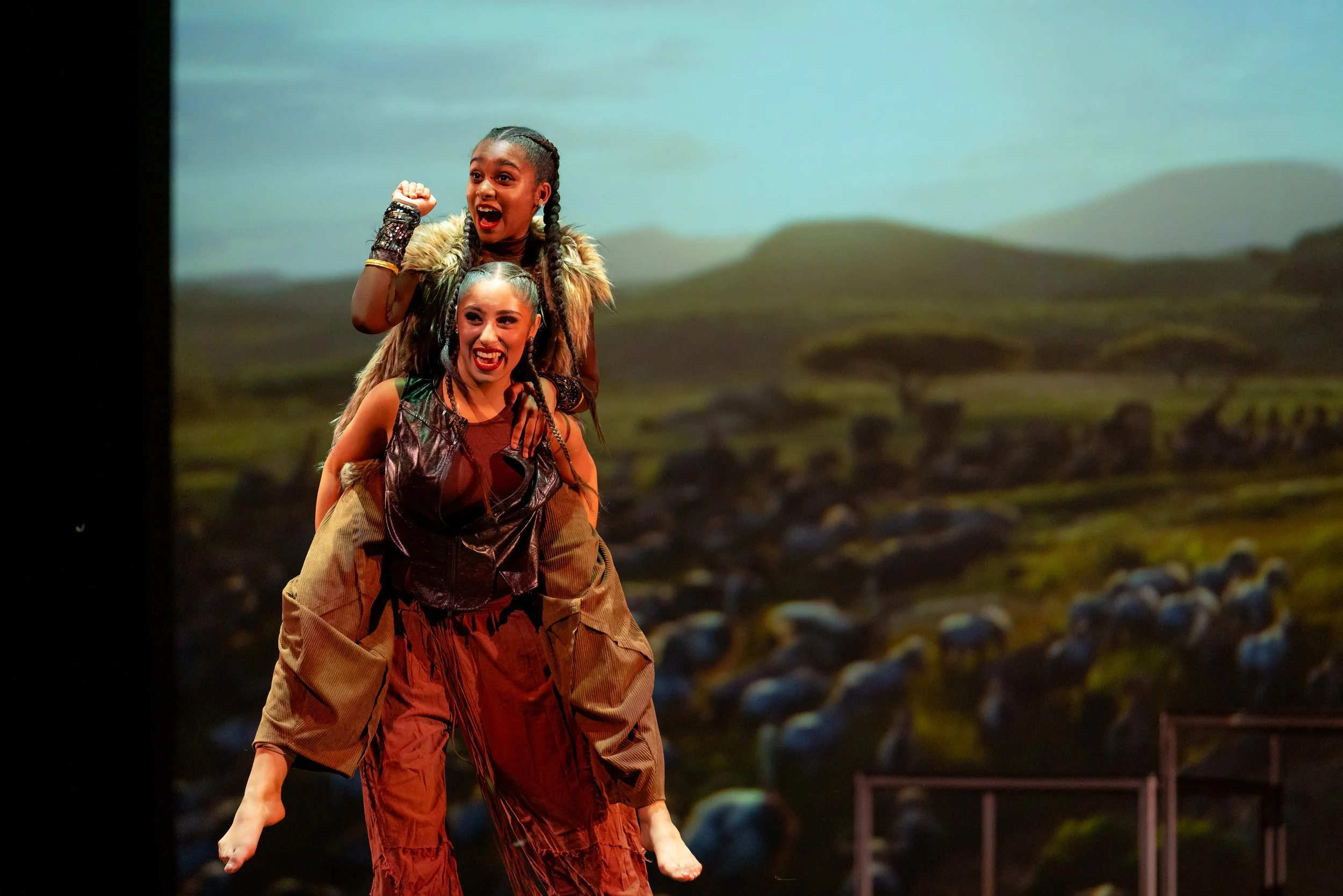 Dancers performing their performance to Hakuna Matata from The Lion Kiing