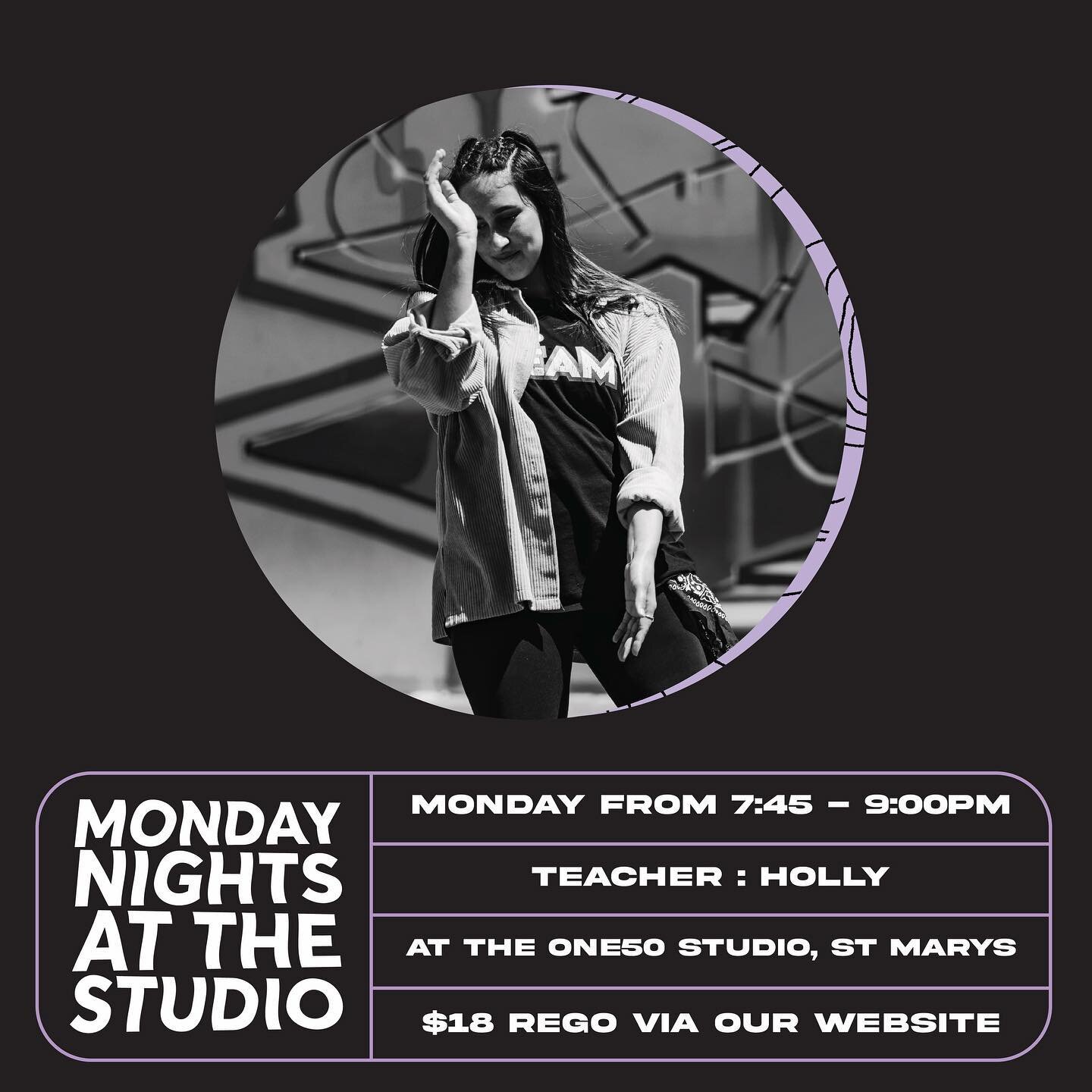 Tomorrow night, at the Studio.

Come and join our open Monday Nights at the Studio workshop with Holly taking choreography this week. 
These classes are an amazing opportunity to learn a challenging, fun and exciting set with no pressure to remember 