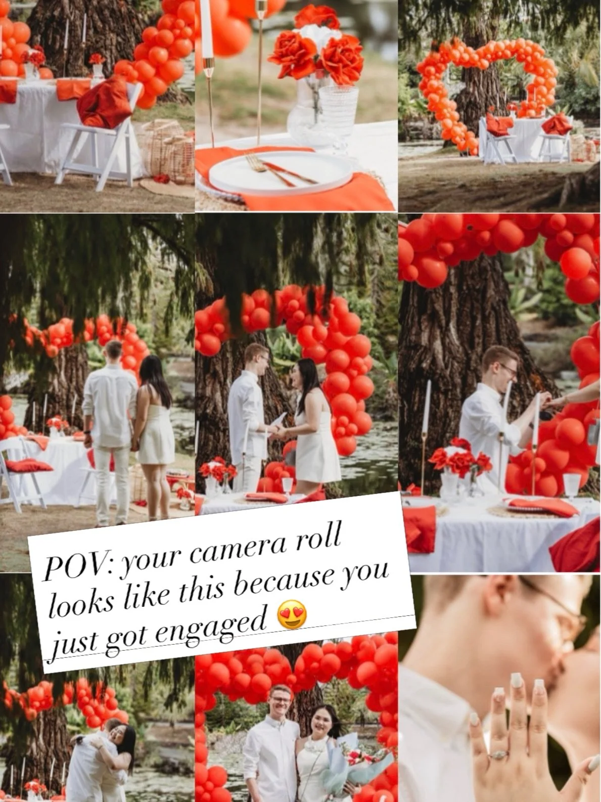 POV: your camera roll looks like this because you just got ENGAGED 💍🤍✨

A dreamy Brisbane proposal picnic at the beautiful Mt Coot-tha Botanic Gardens, the kind of moment you&rsquo;ll want to relive over and over again. 🥂

📸 @_signature_storytell