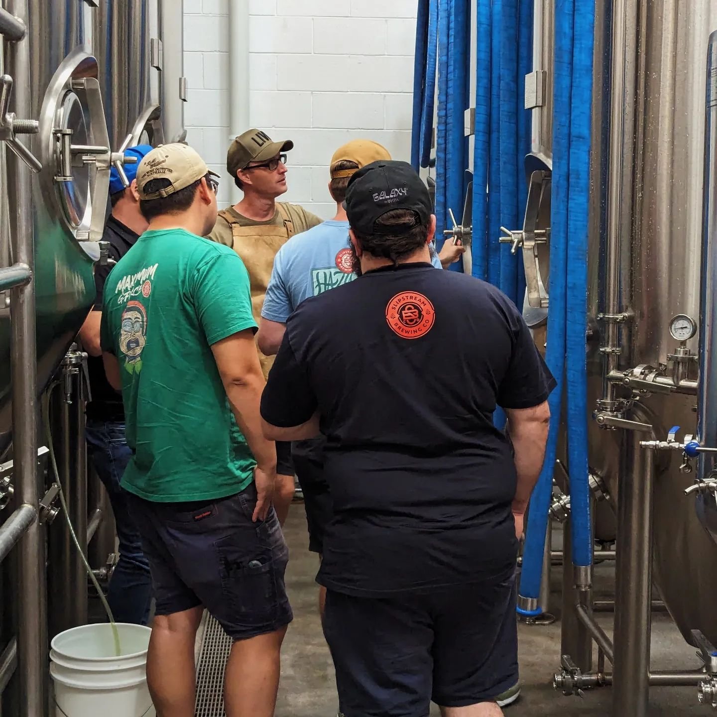 Showing some of the legends from @slipstreambrewing around our brewery today 🍻