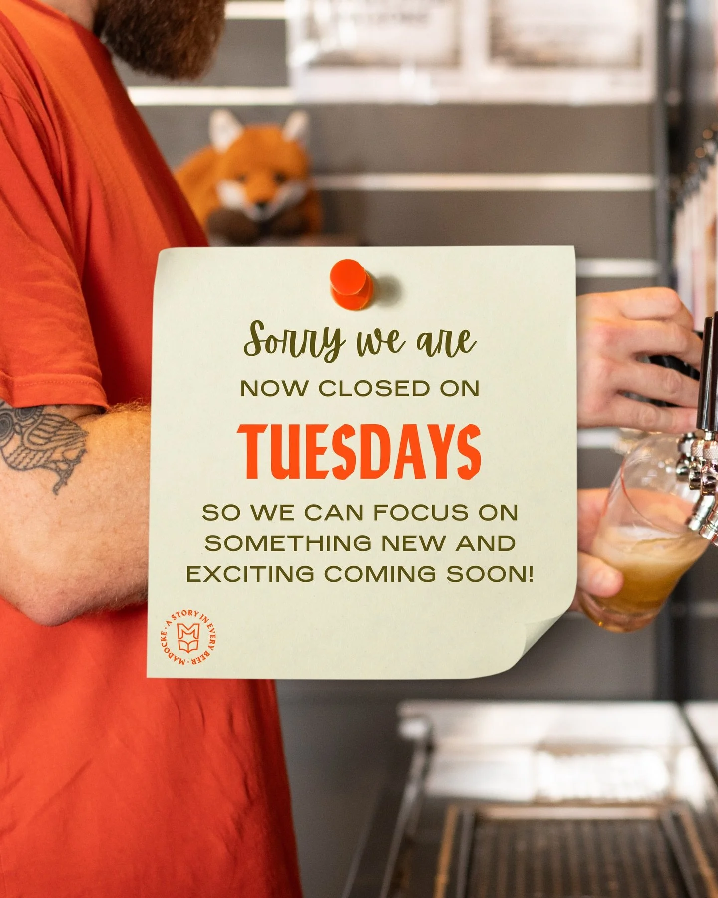 We&rsquo;re now CLOSED on Tuesdays to focus on something new and exciting coming your way 👀✨ stay tuned!