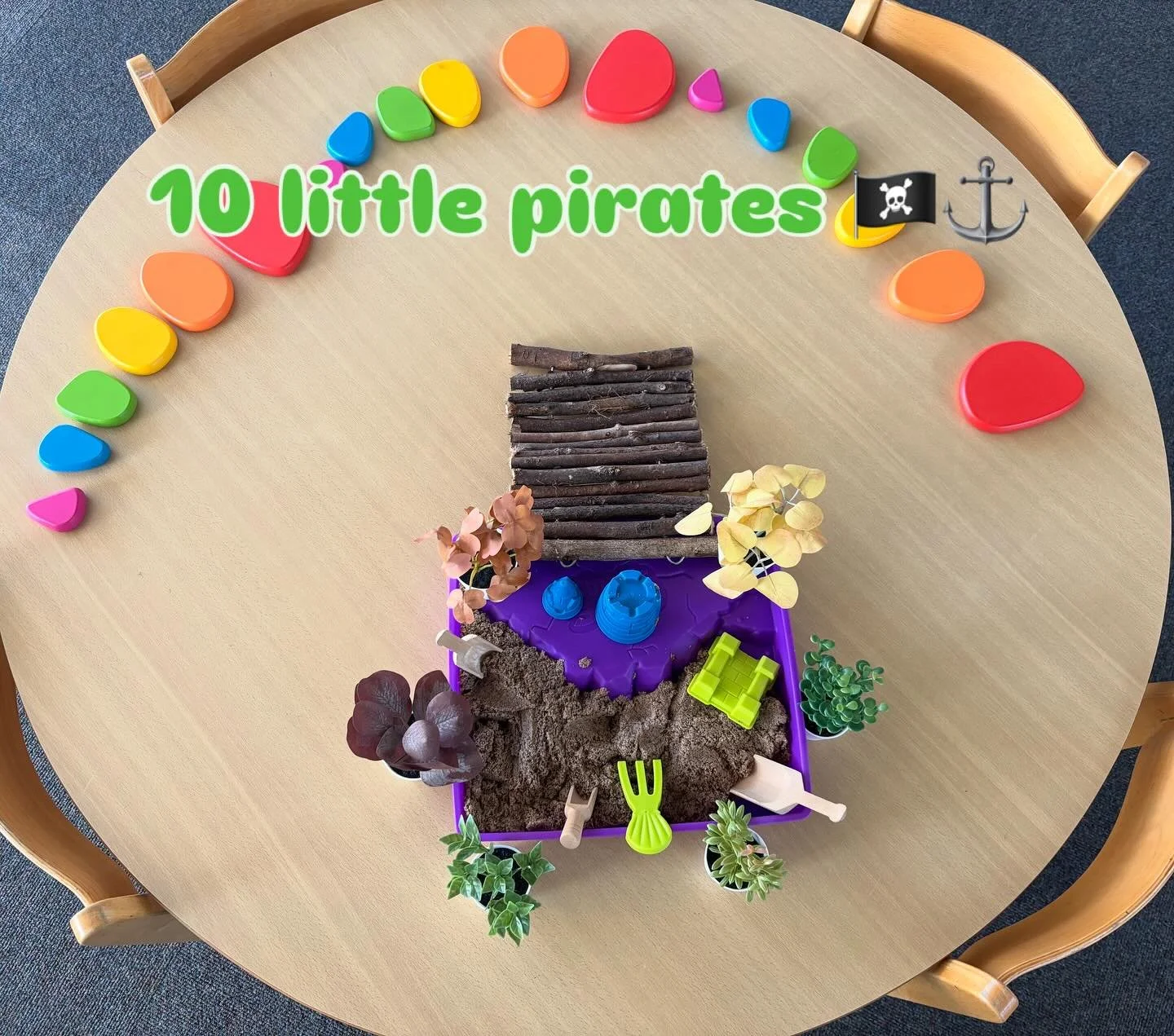 We&rsquo;re having fun this morning, with our session based on the book &lsquo;10 little pirates&rsquo;. Lots of invitations to play and lots of opportunities to communicate. #communication #learningthroughplay❤️ #learningthroughplaying