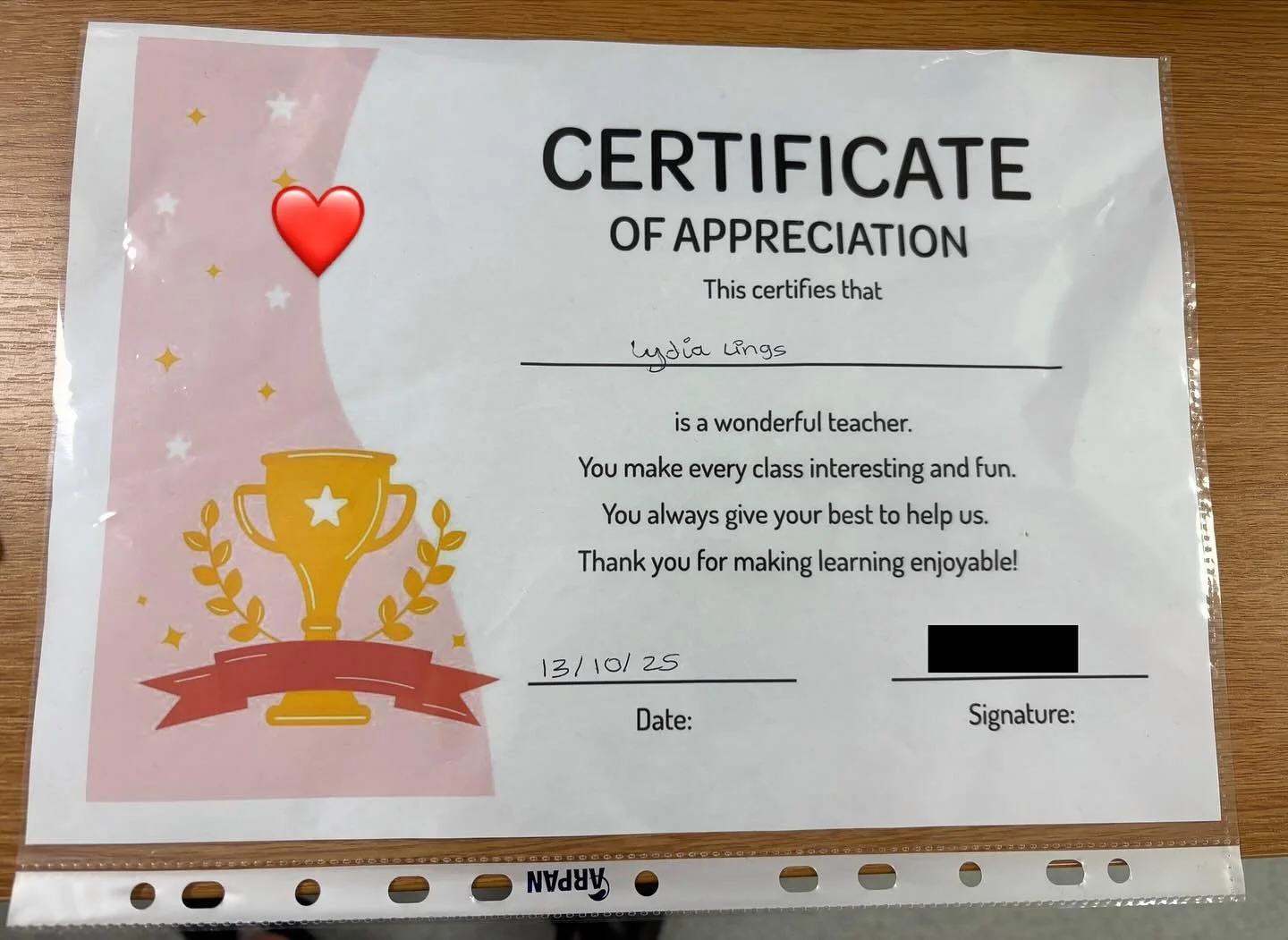 Today I was so privileged to be given a certificate by a parent who has completed one of my Makaton Signing for Babies and Families sessions. This will hang proudly on my wall in my office! It might be the best certificate I have ever received. #maka