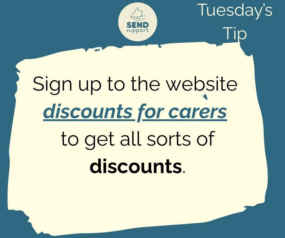 Have a look to see what you are entitled to #TuesdayTips #ASD #adhd #sendsupportuk #adhdlife #sendsupport #discountsforcarers #carers
