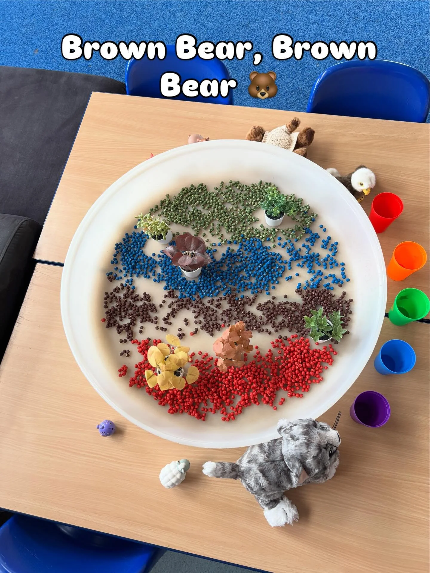 We had a lovely set up for today&rsquo;s session &lsquo;Brown Bear, Brown Bear&rsquo; 🐻. Whenever we plan, we keep the individual children&rsquo;s needs/preferences in mind. Some children love sensory play and some children come alive when you have 