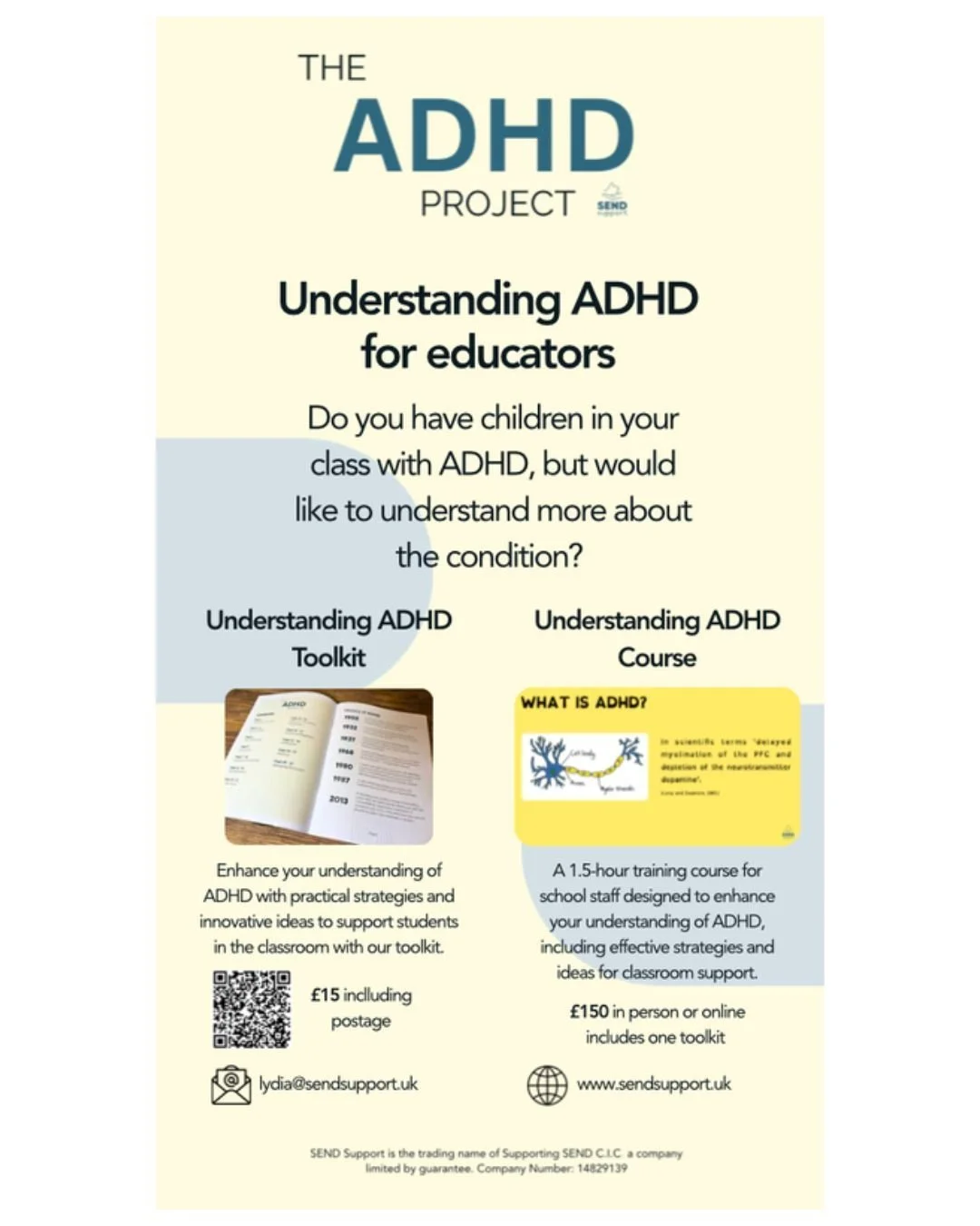 📚 THE ADHD PROJECT &ndash; Supporting Educators 💙
Do you support children with ADHD in your classroom and want to better understand their needs?
Our ADHD Toolkit and ADHD Course are designed to give educators practical strategies, greater understan