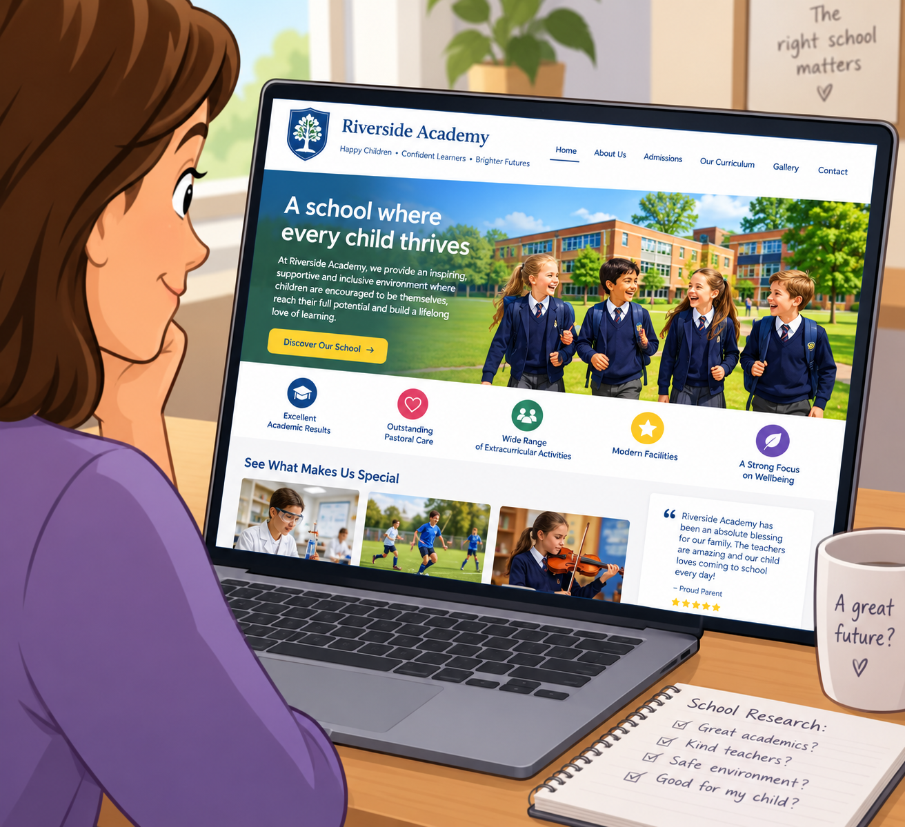 What to look for when looking at a SEND schools website  