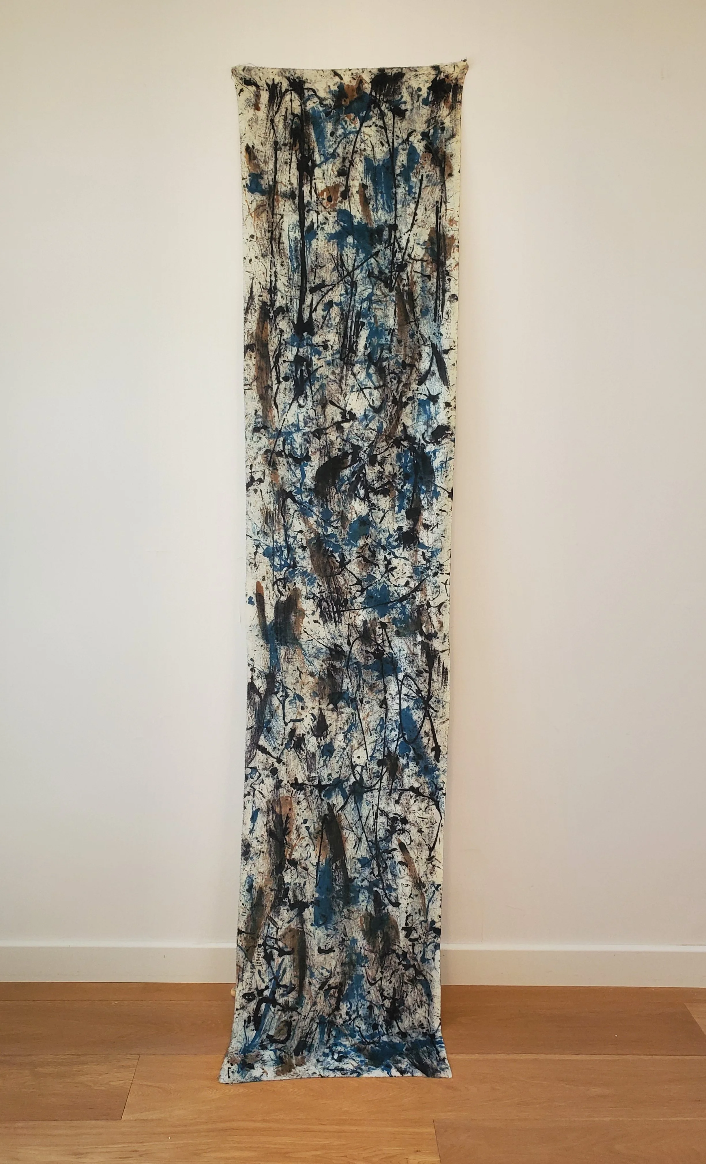 LS1. Couleurs sur tissu laine et soie 215x45