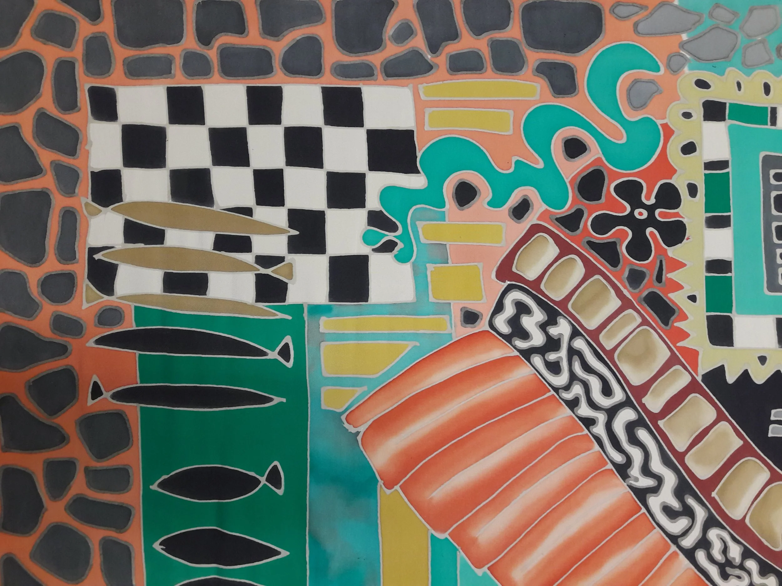 Toile de soie, détail 150x90