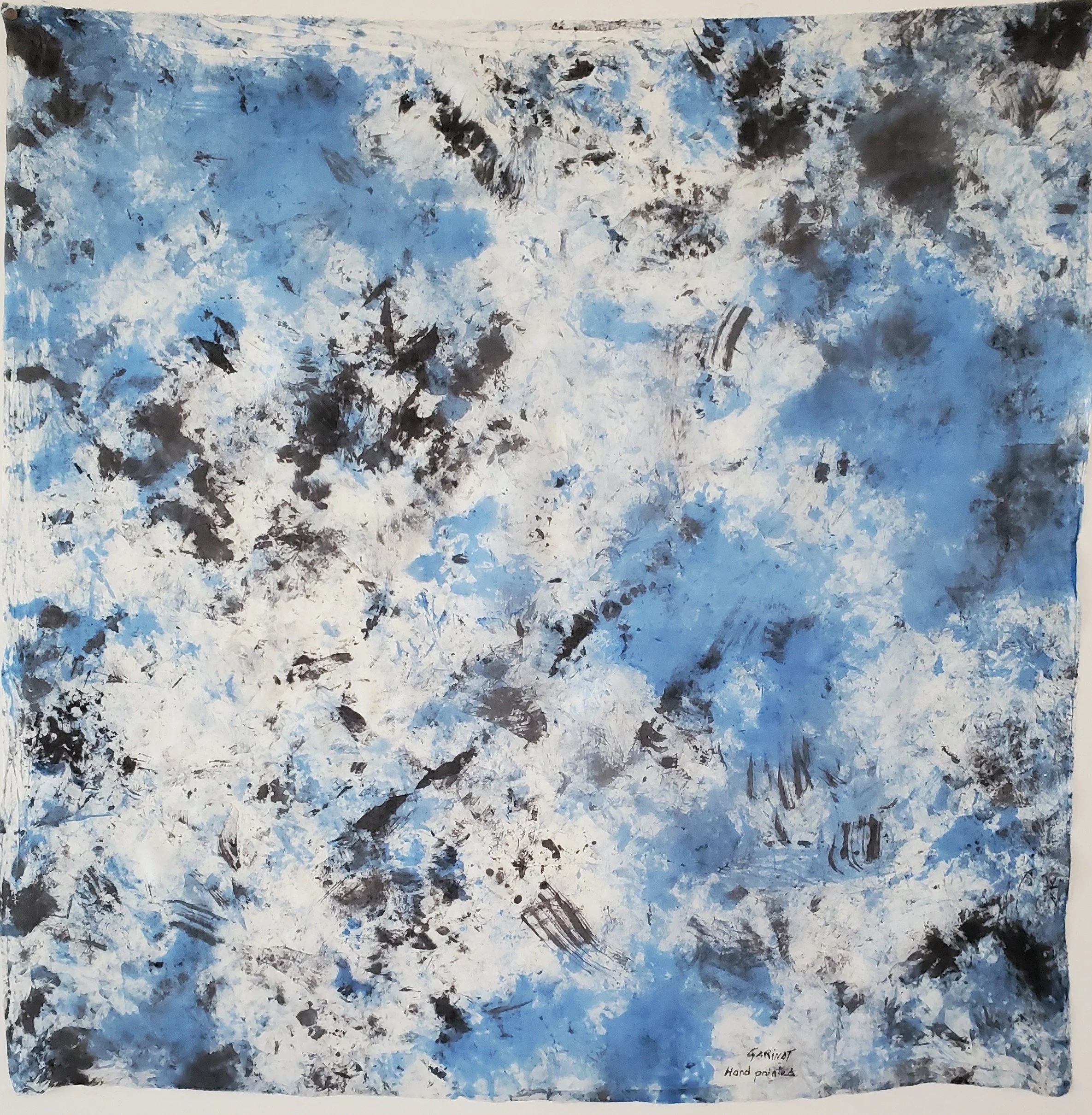 PS1. Couleurs sur soie fine 90x90