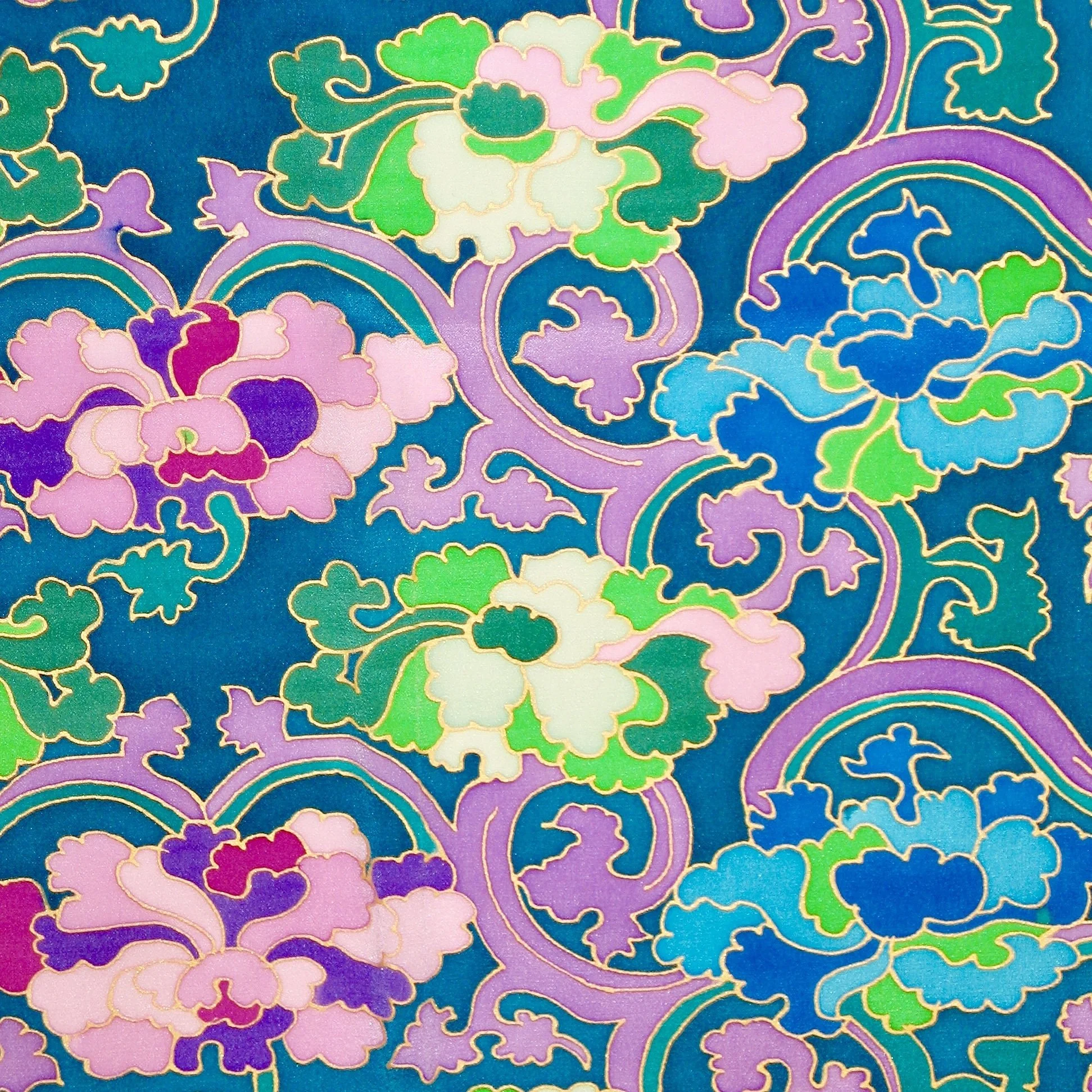 Crêpe de chine 90x90, détail