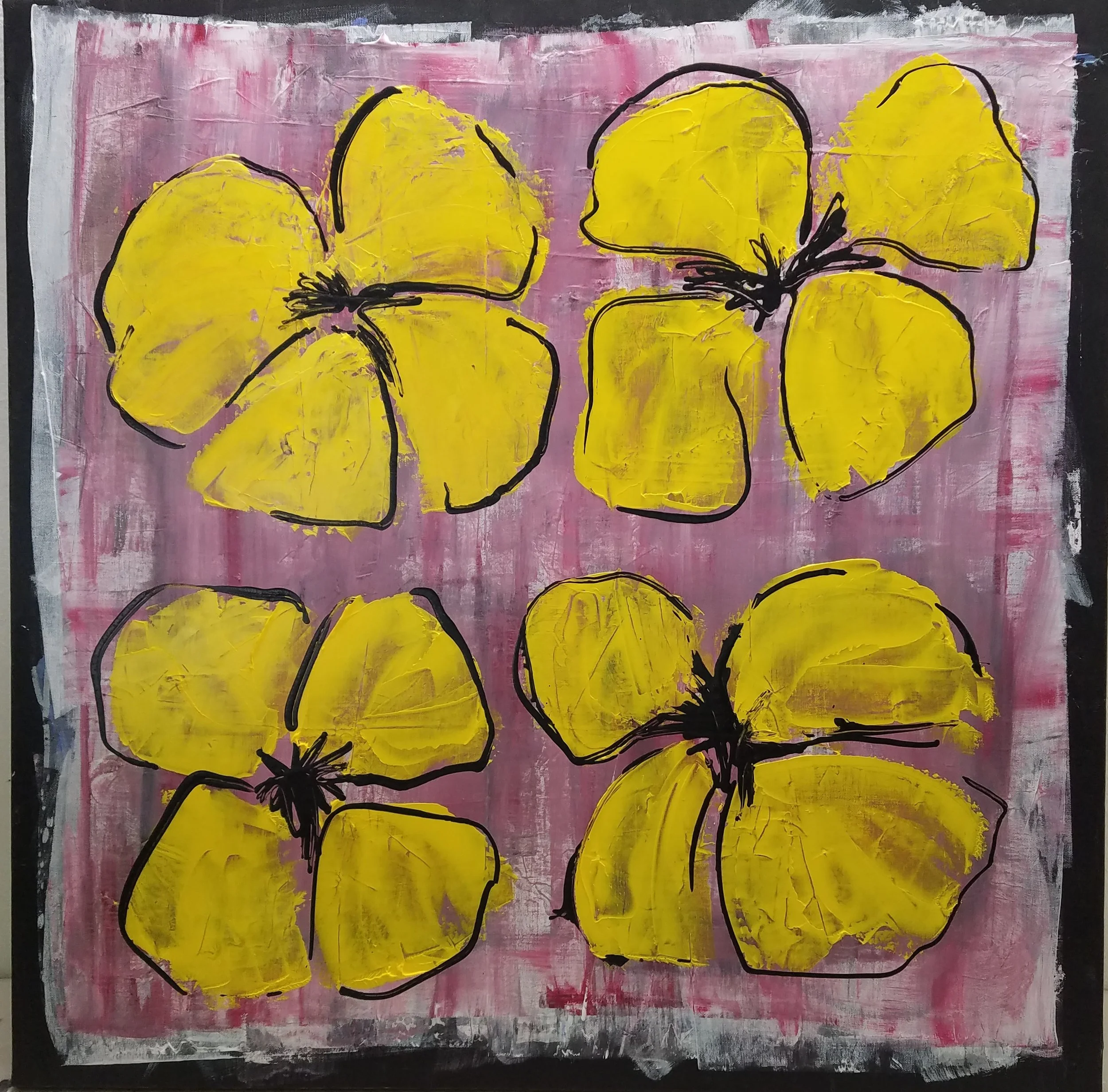 Acrylique sur toile 90x90