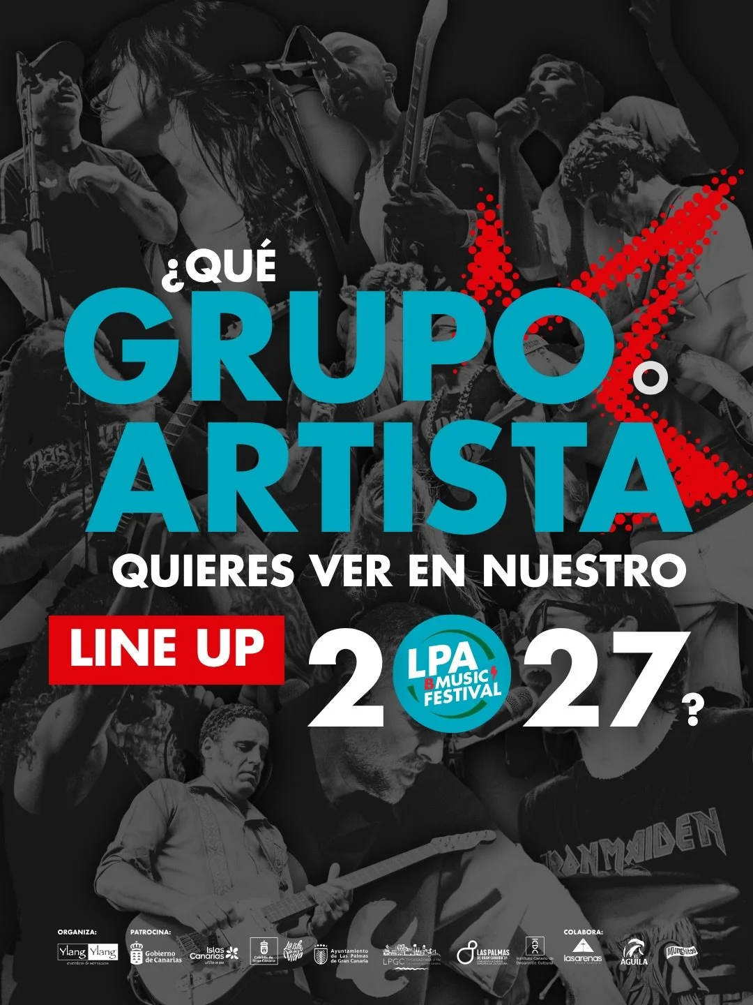 🔥 EL CARTEL DE 2027 TIENE MUCHAS P&Aacute;GINAS EN BLANCO. &iquest;A QUI&Eacute;N PONEMOS EN ELLAS?

Ya sabemos que ustedes tienen sus favoritos. Ese grupo que llevan a&ntilde;os queriendo ver en directo, ese artista que no se pueden sacar de la cab